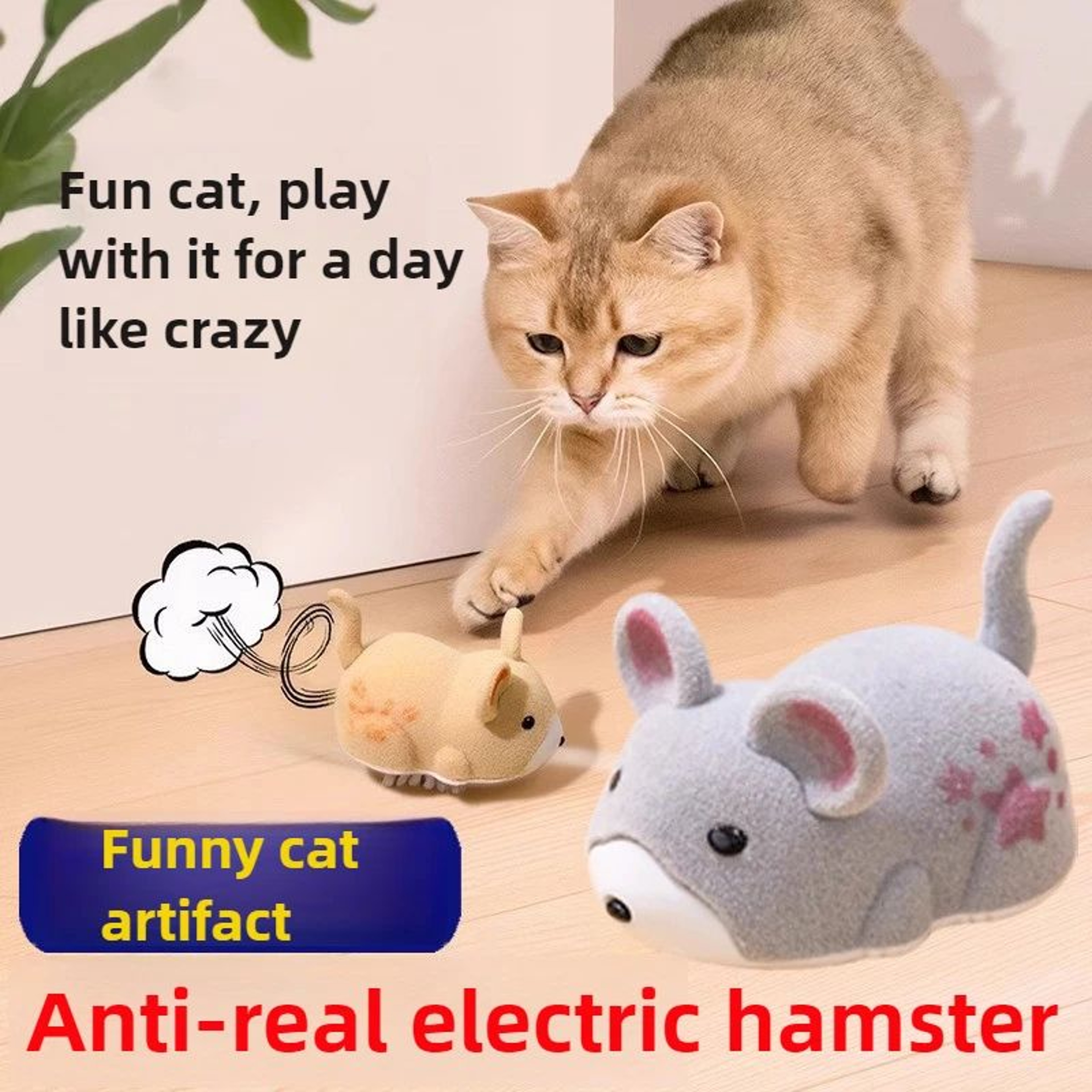 Interactive Electric Cat Toy Mouse  SelfMoving With Obstacle Avoidance 2