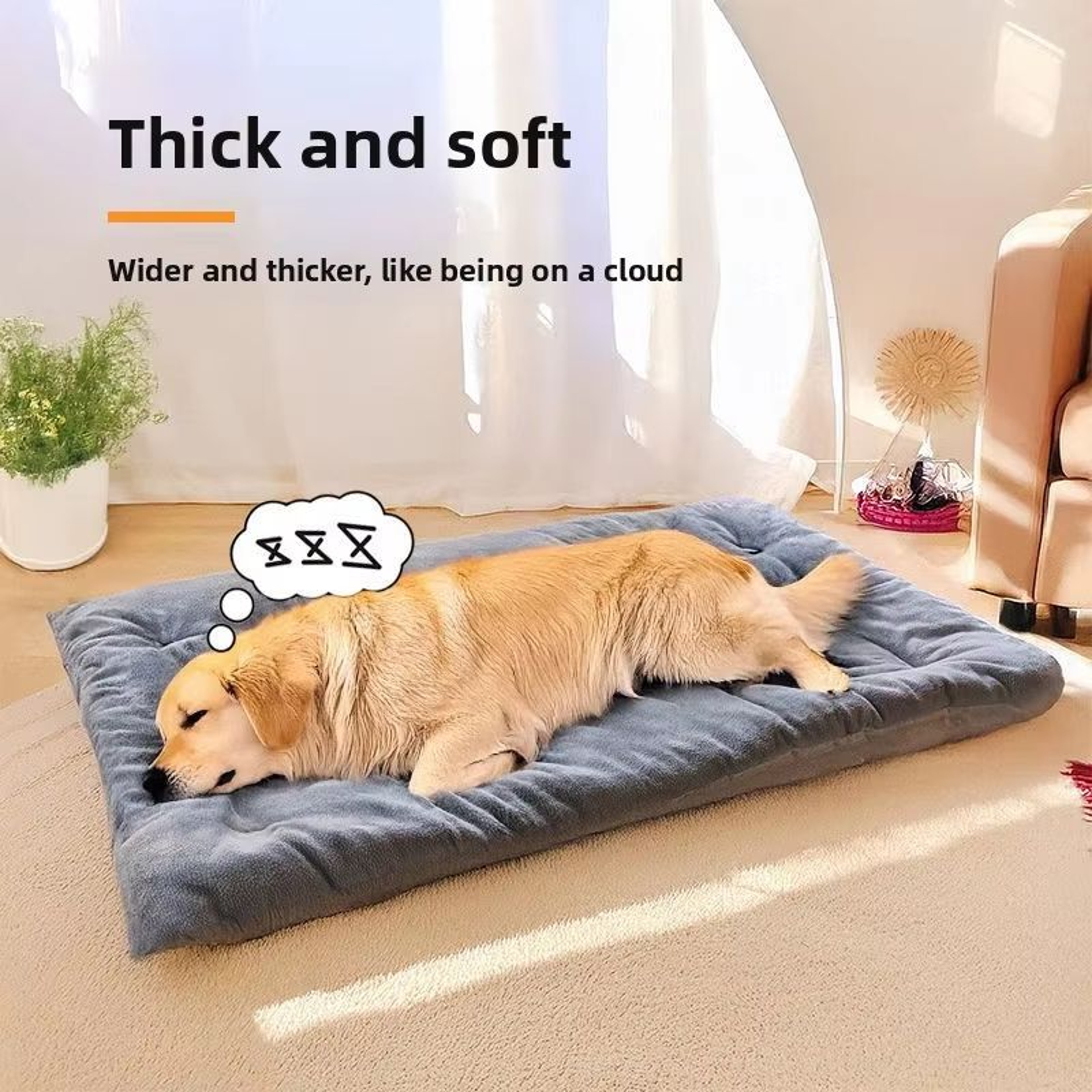 Extra Large Plush Dog Bed Sofa  Thickened Super Soft Polyester Pet Mat  Dog Crate Mat For Large Dog 3