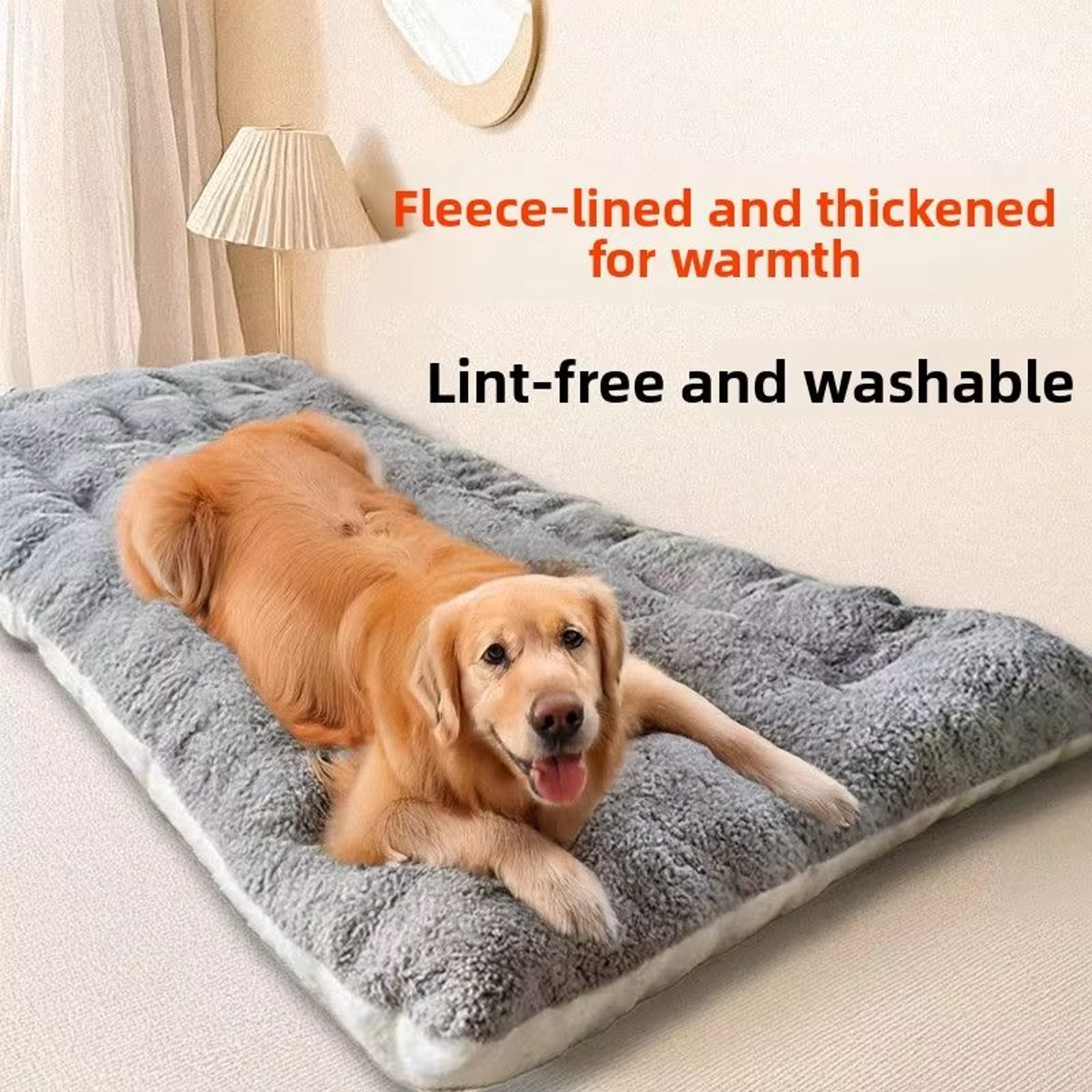 Extra Large Plush Dog Bed Sofa  Thickened Super Soft Polyester Pet Mat  Dog Crate Mat For Large Dog 0