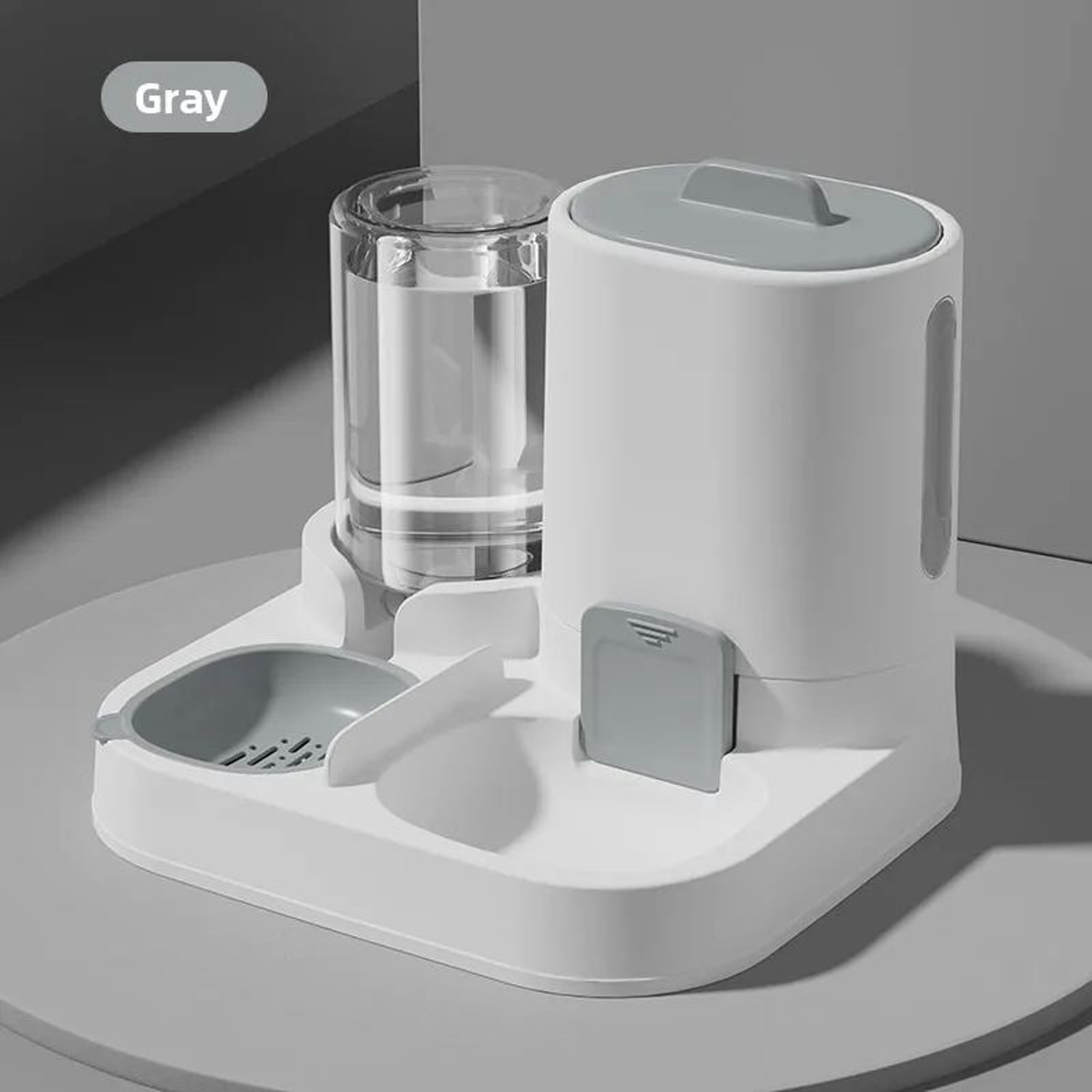 2in1 Automatic Cat Feeder Water Dispenser Set  Tilted Gravity Food Feeder And Waterer For Cats  Sma 12