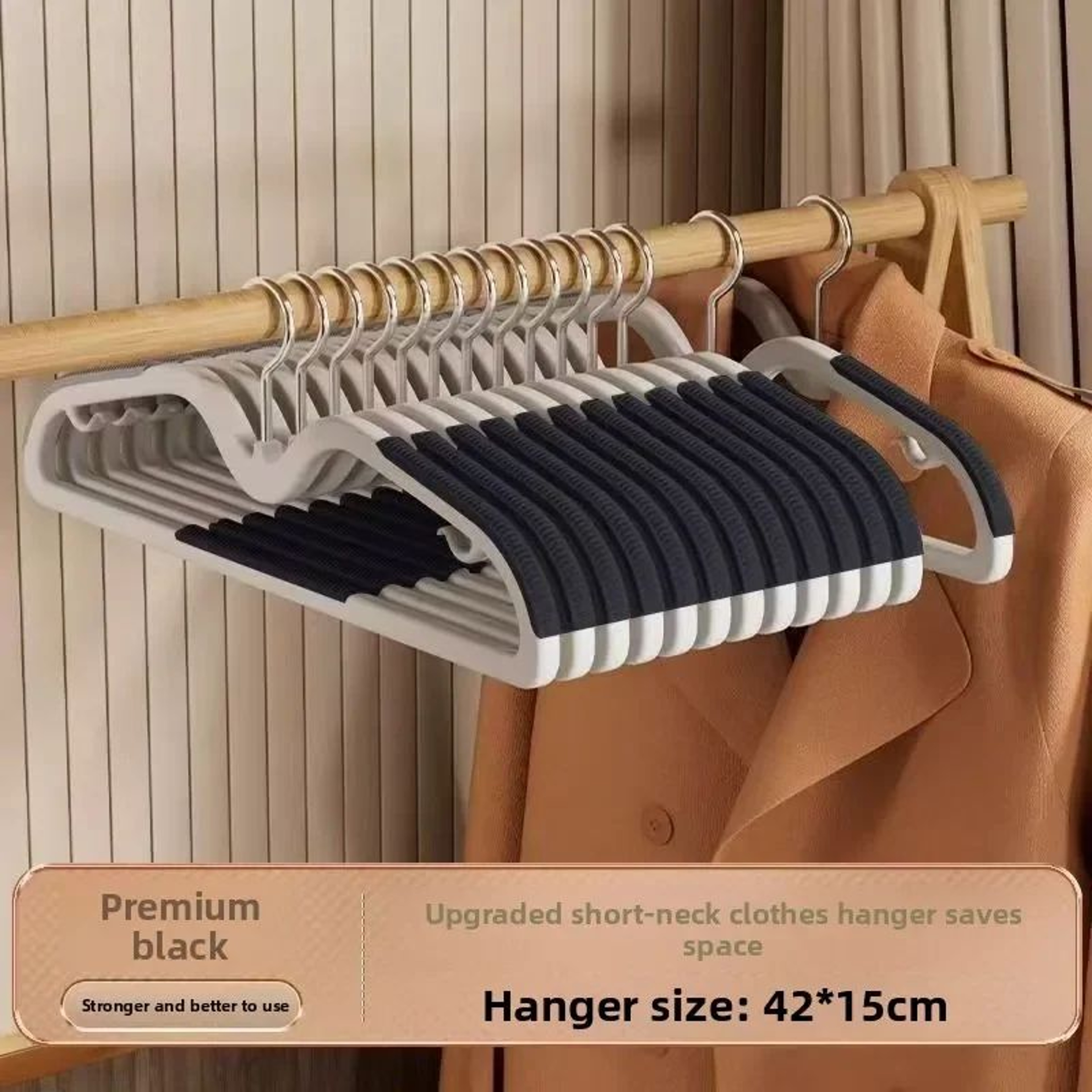 10 Pcs Space Saving Short Neck Clothes Hanger  Narrow Low Hanger Storage With AntiShoulder Corner 6
