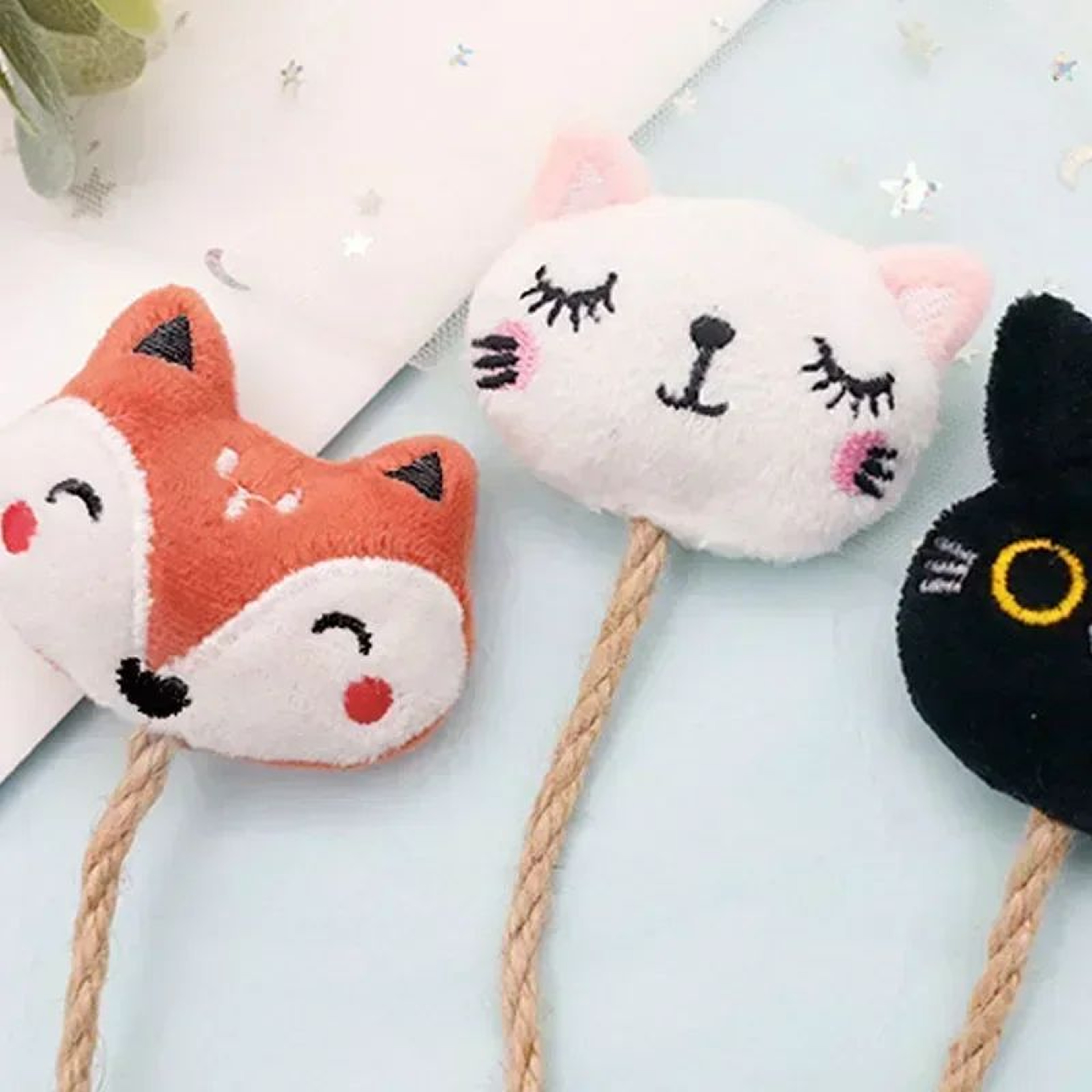 Catnip Feather Bell Chew Toy With Hemp Rope  Teething Dental Molar Stick For Kittens  Cats 3
