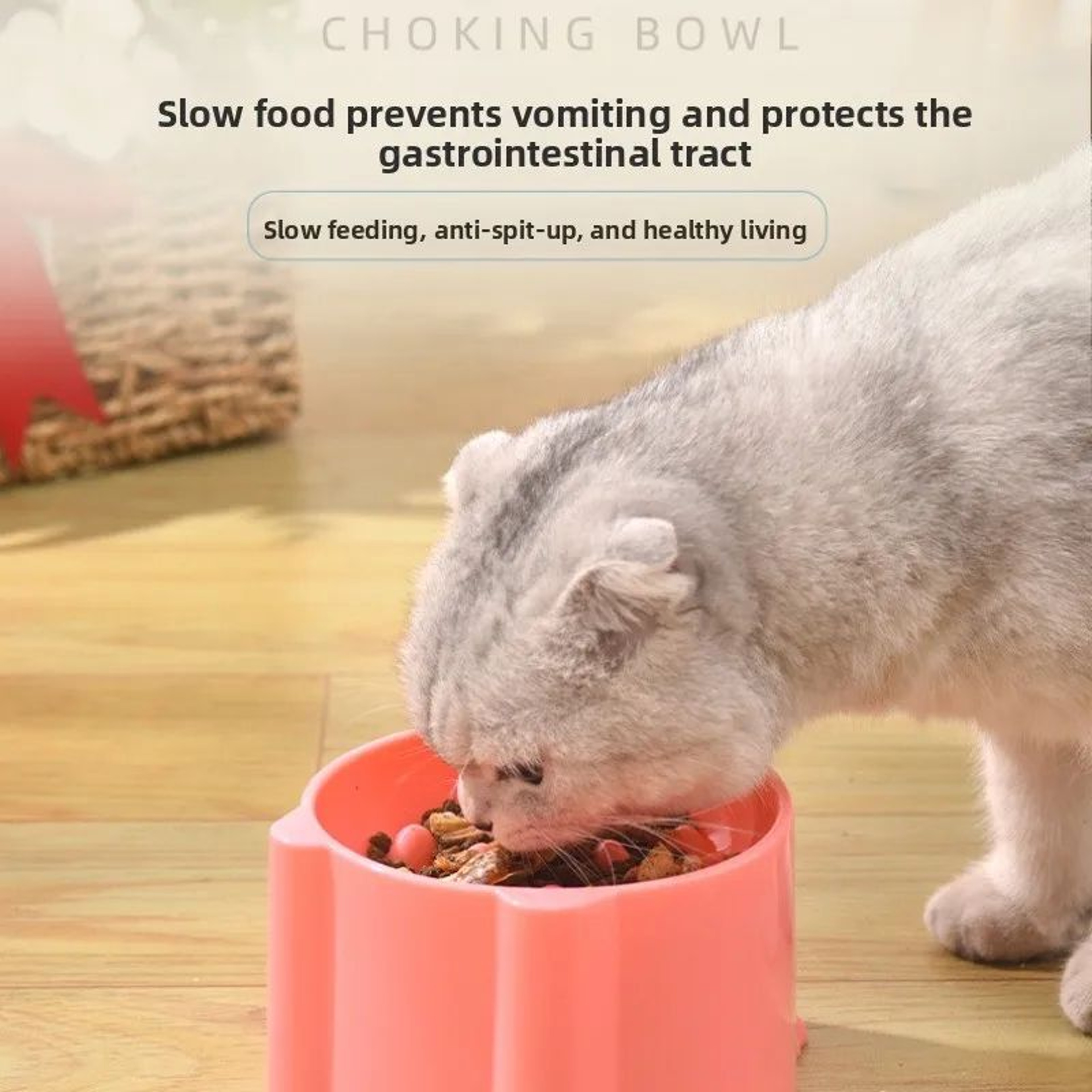 AntiChoking Slow Feeder Bowl For Cats  Small Dogs  NeckProtective Puzzle Feeding Dish For Healthy E 1