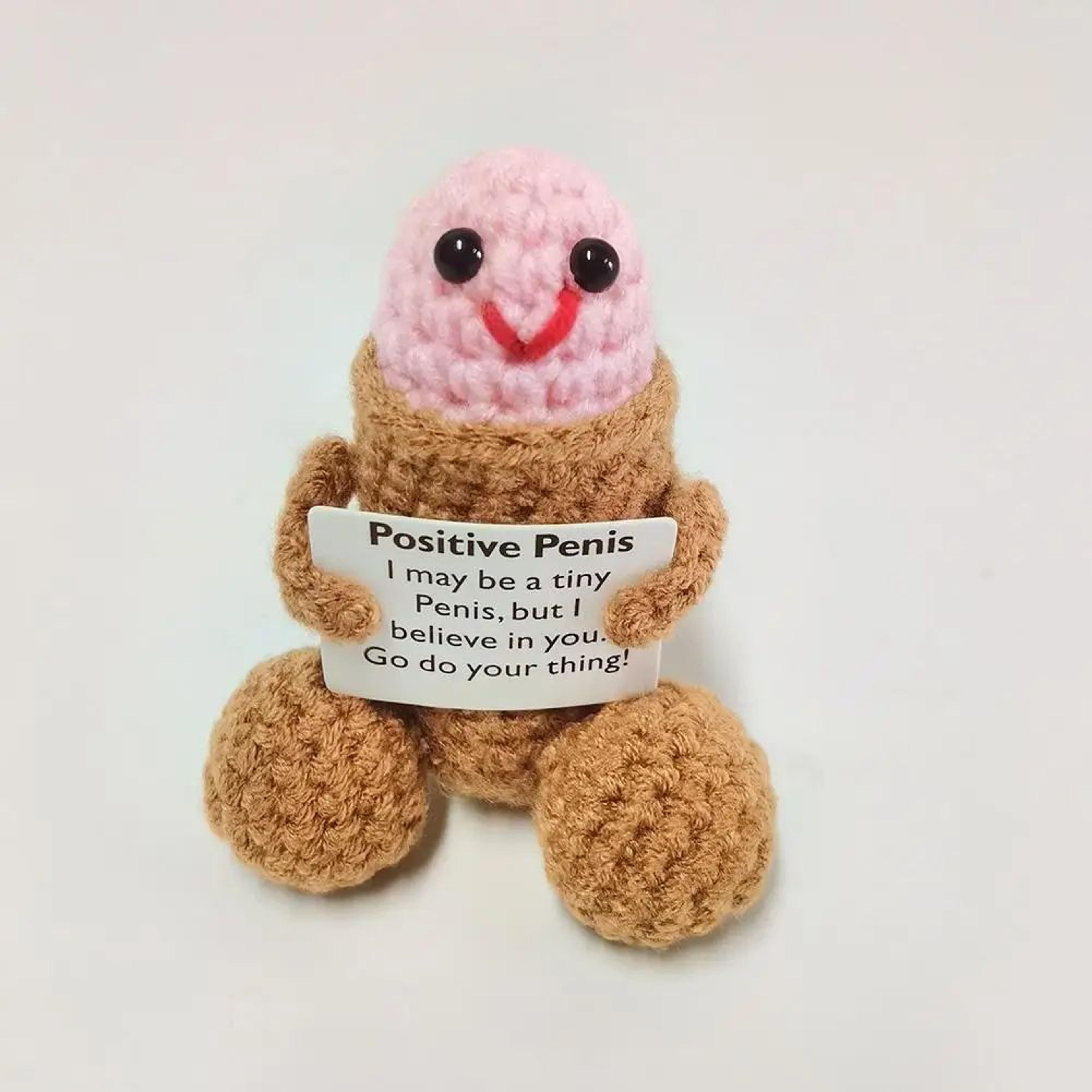Funny Crochet Emotional Support Doll  Positive Desk Ornament Gift For Boyfriend Husband  Friends 1