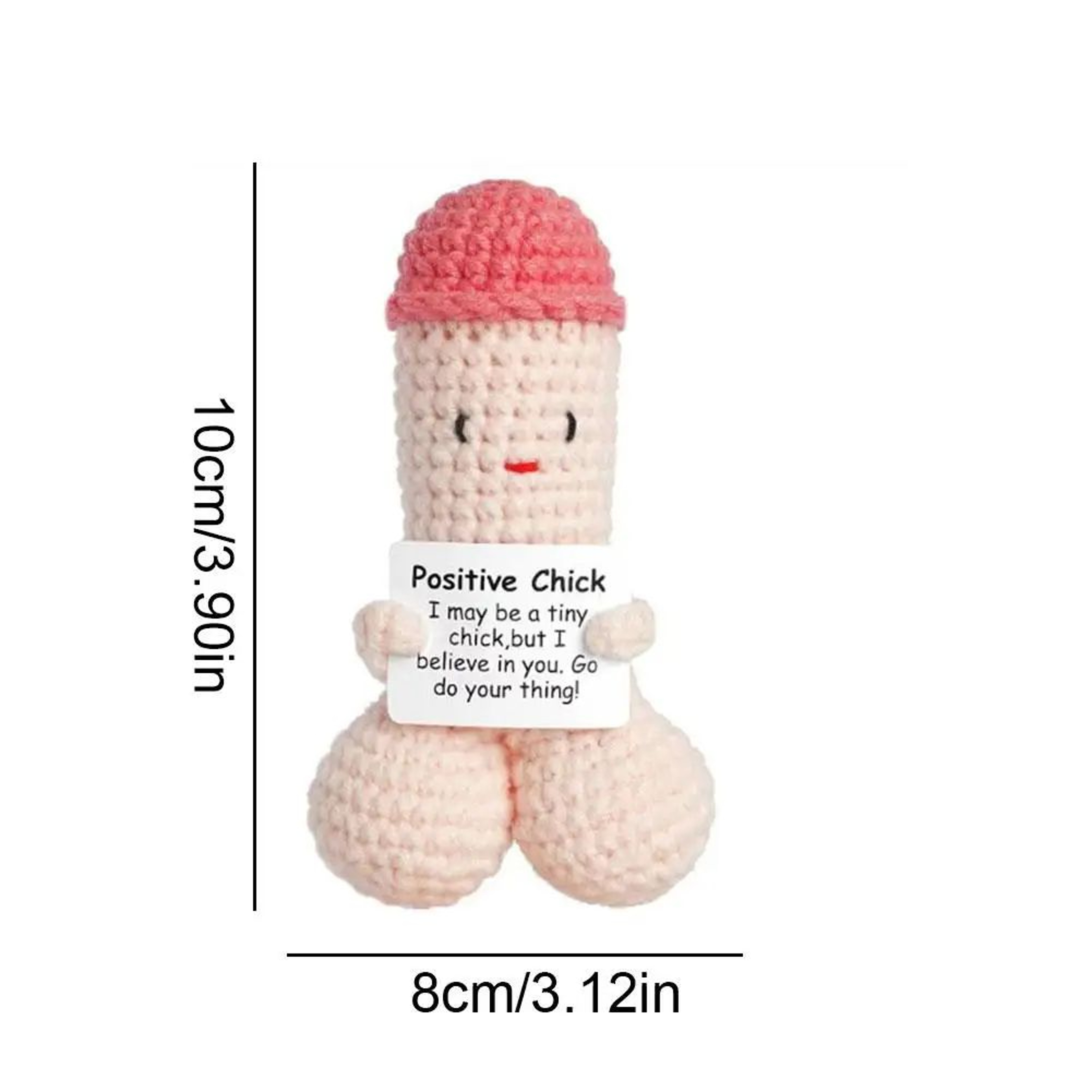 Funny Crochet Emotional Support Doll  Positive Desk Ornament Gift For Boyfriend Husband  Friends 6