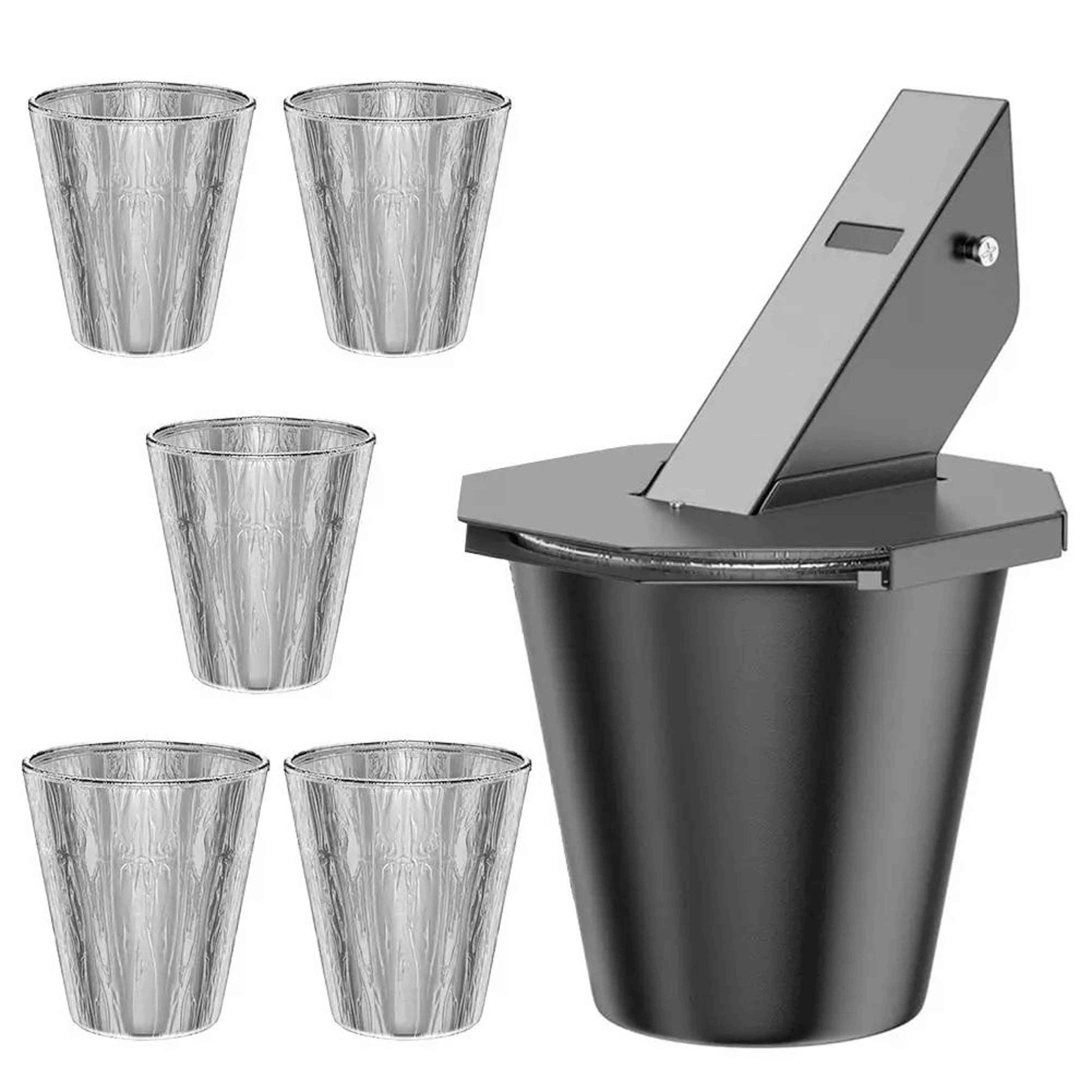 Large Capacity BBQ Grease Bucket With Trap Funnel  Drip Catcher Pail With Disposable Foil Liners Fo 7