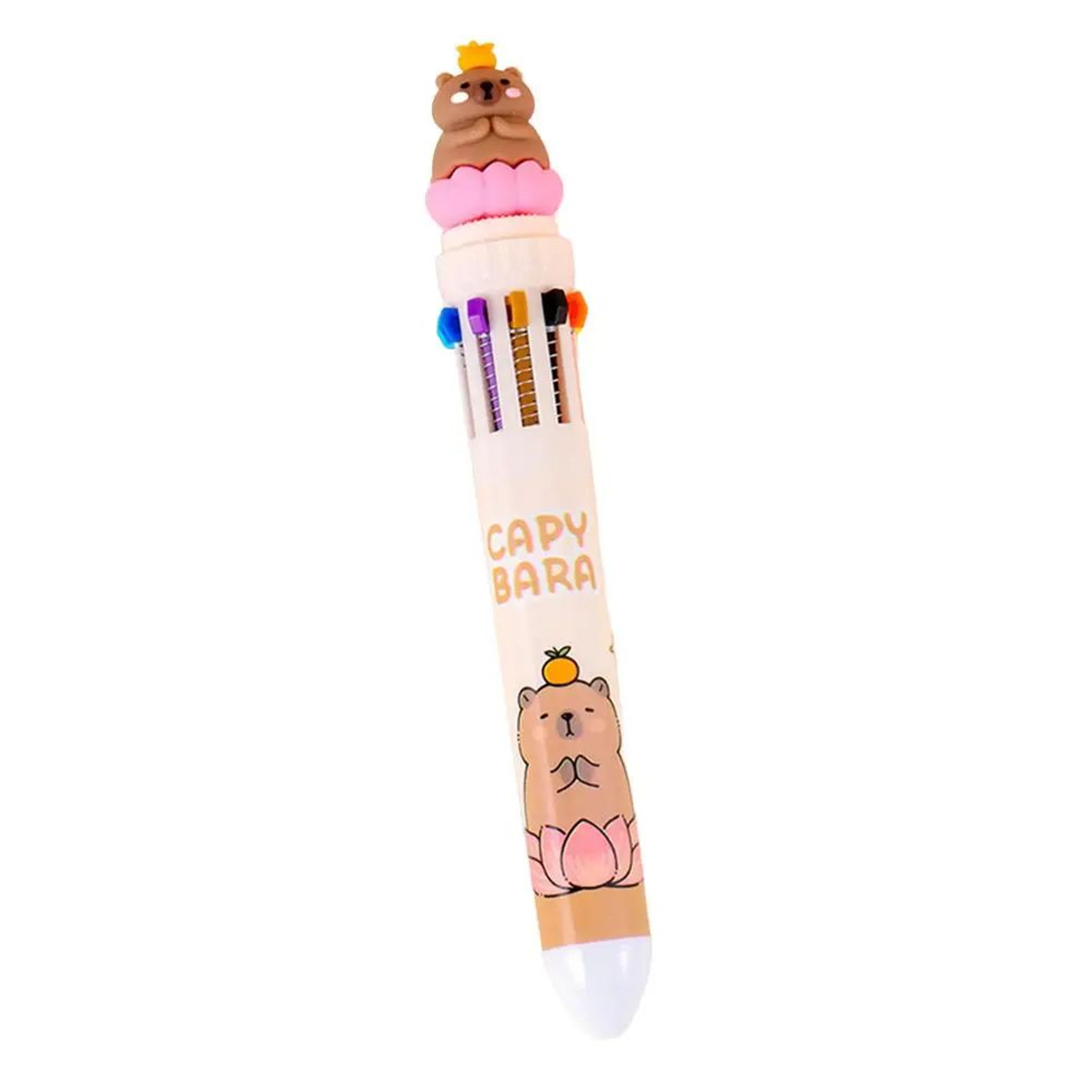 10in1 Capybara Multicolor Ballpoint Pen  Retractable 07mm Color Ink School Pen For Kids  Teens 6
