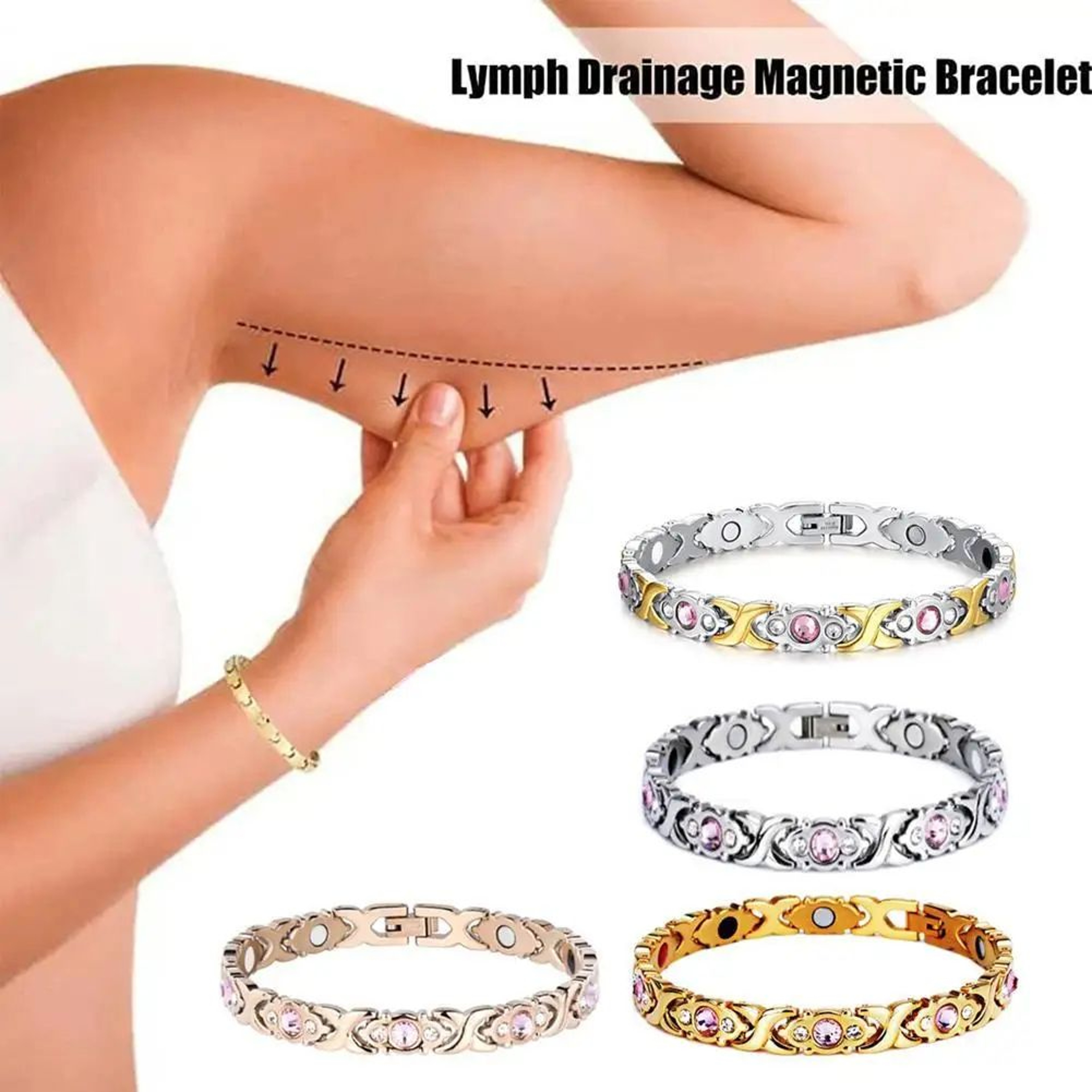 Adjustable Magnetic Crystal Bracelet For Women  Fashion Energy Hologram Jewelry Gift Magnet Therapy 3