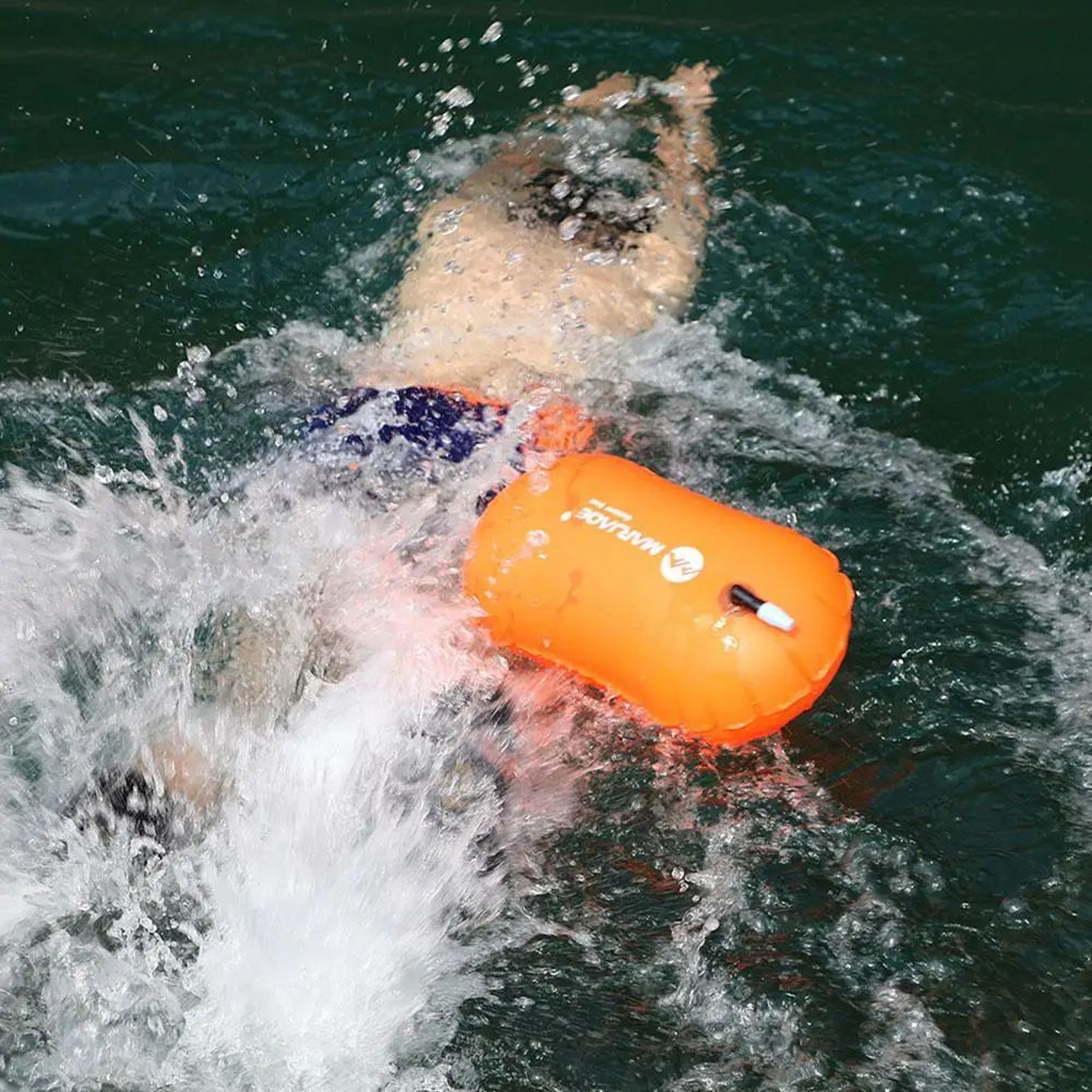 Inflatable Swim Buoy Dry Bag  Waterproof Waist Belt Float For Open Water Swimming Kayaking  Snorkel 4
