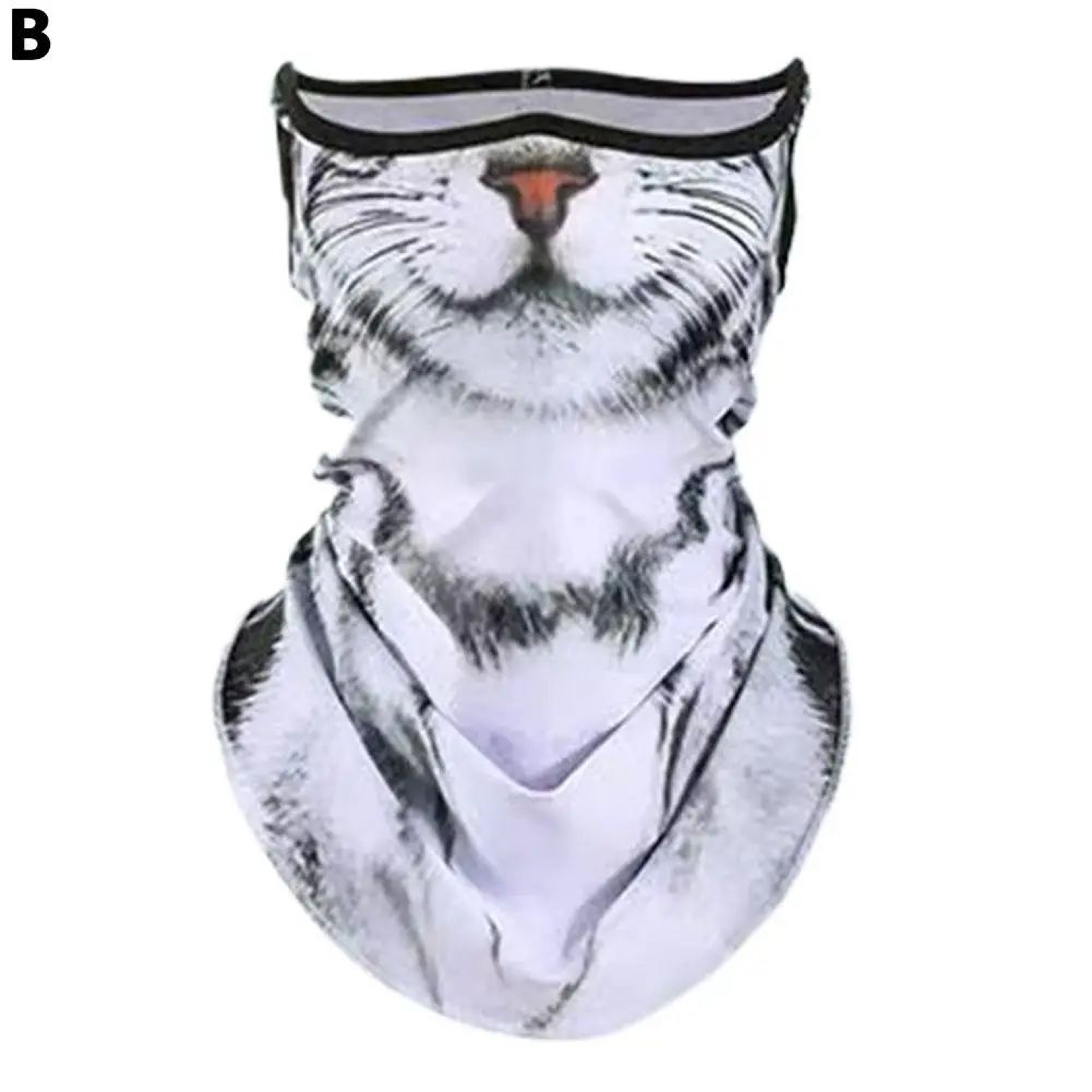 3D Animal Print Unisex Face Bandana Mask With Ear Loops  UV Sun Protection Neck Gaiter Balaclava Fo 7