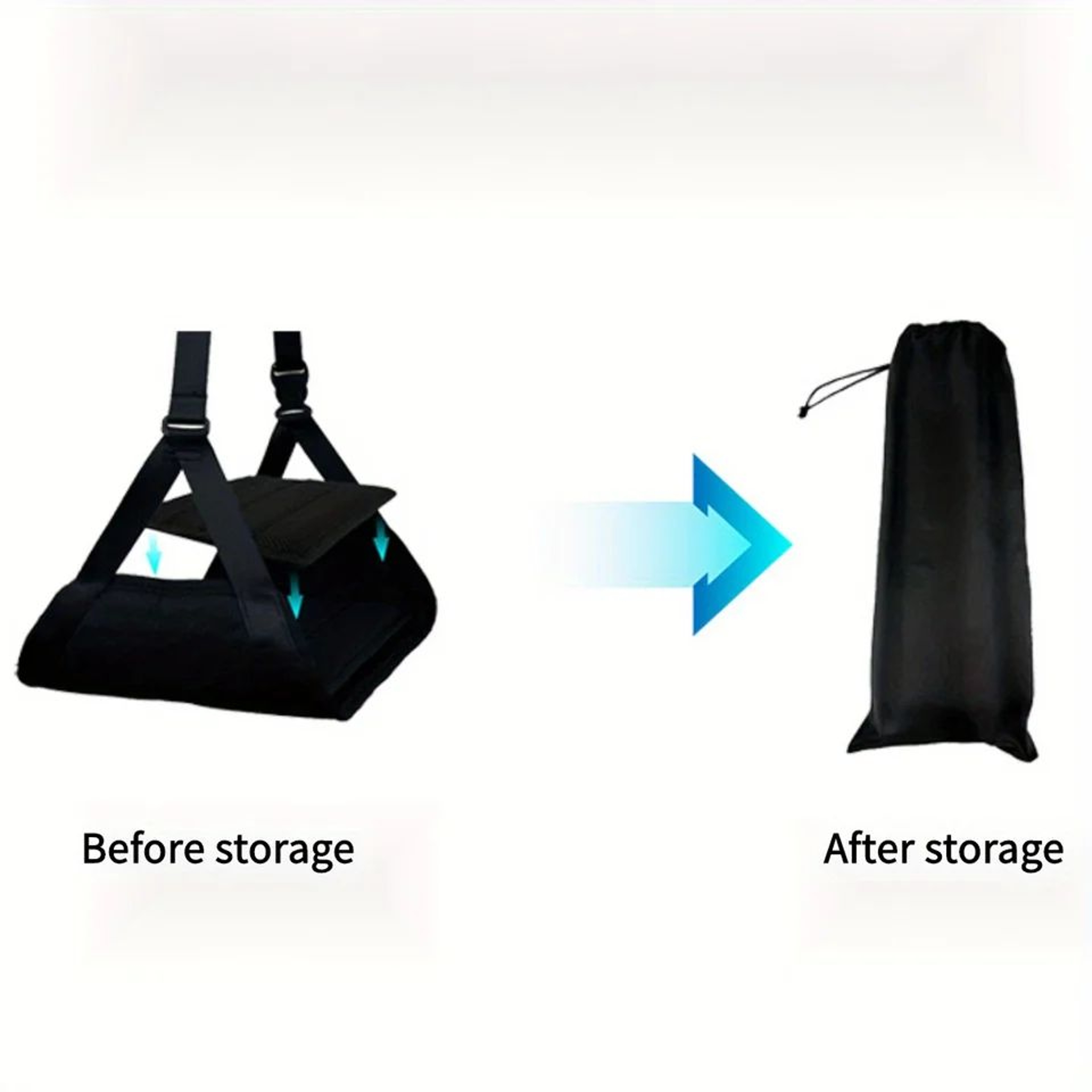 Portable Travel Footrest Hammock  Adjustable Airplane  Train Seat Leg Rest Sling Compact Office Und 3