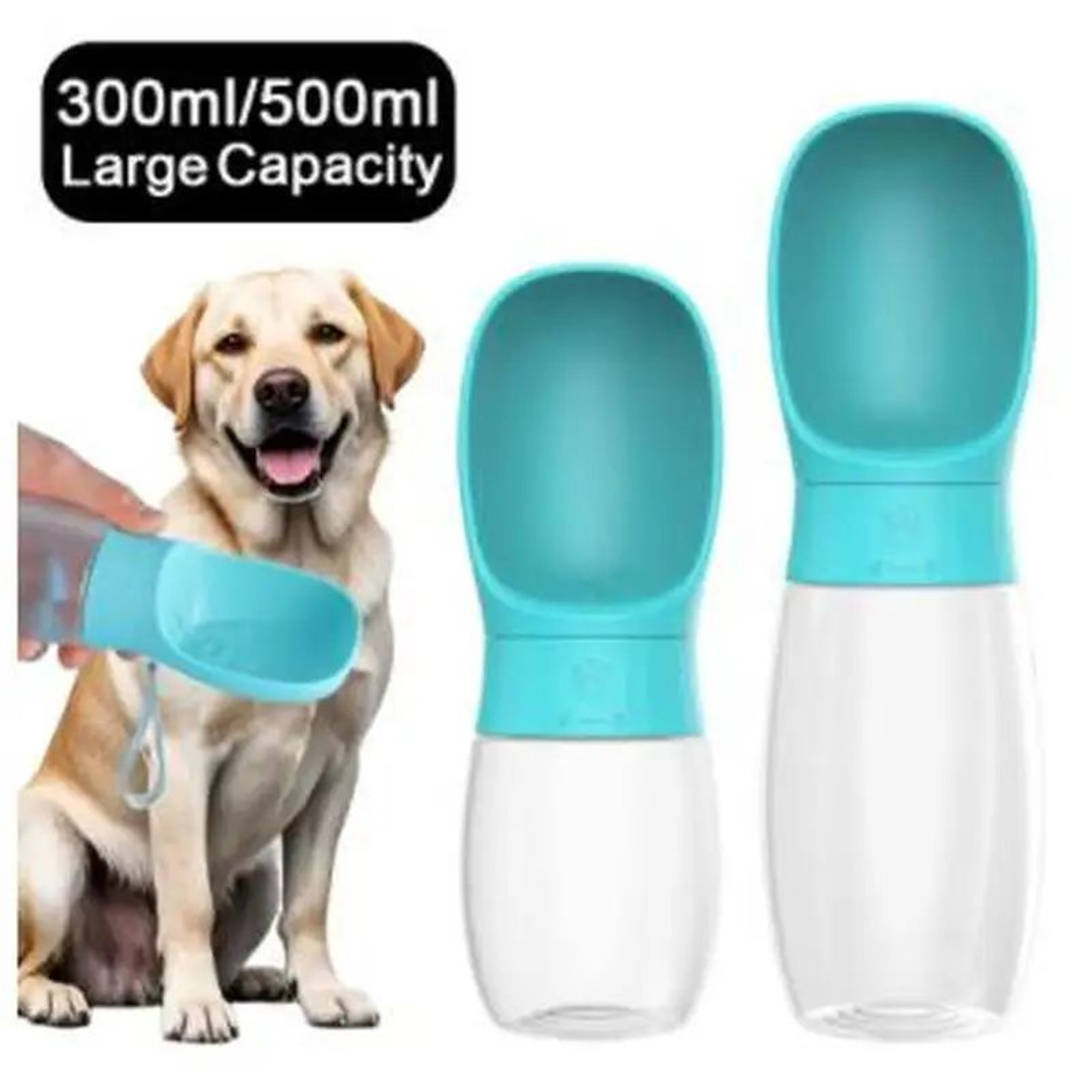 Portable Dog Water Bottle With BuiltIn Drinking Bowl  Leakproof Travel Pet Water Dispenser Cup For  0