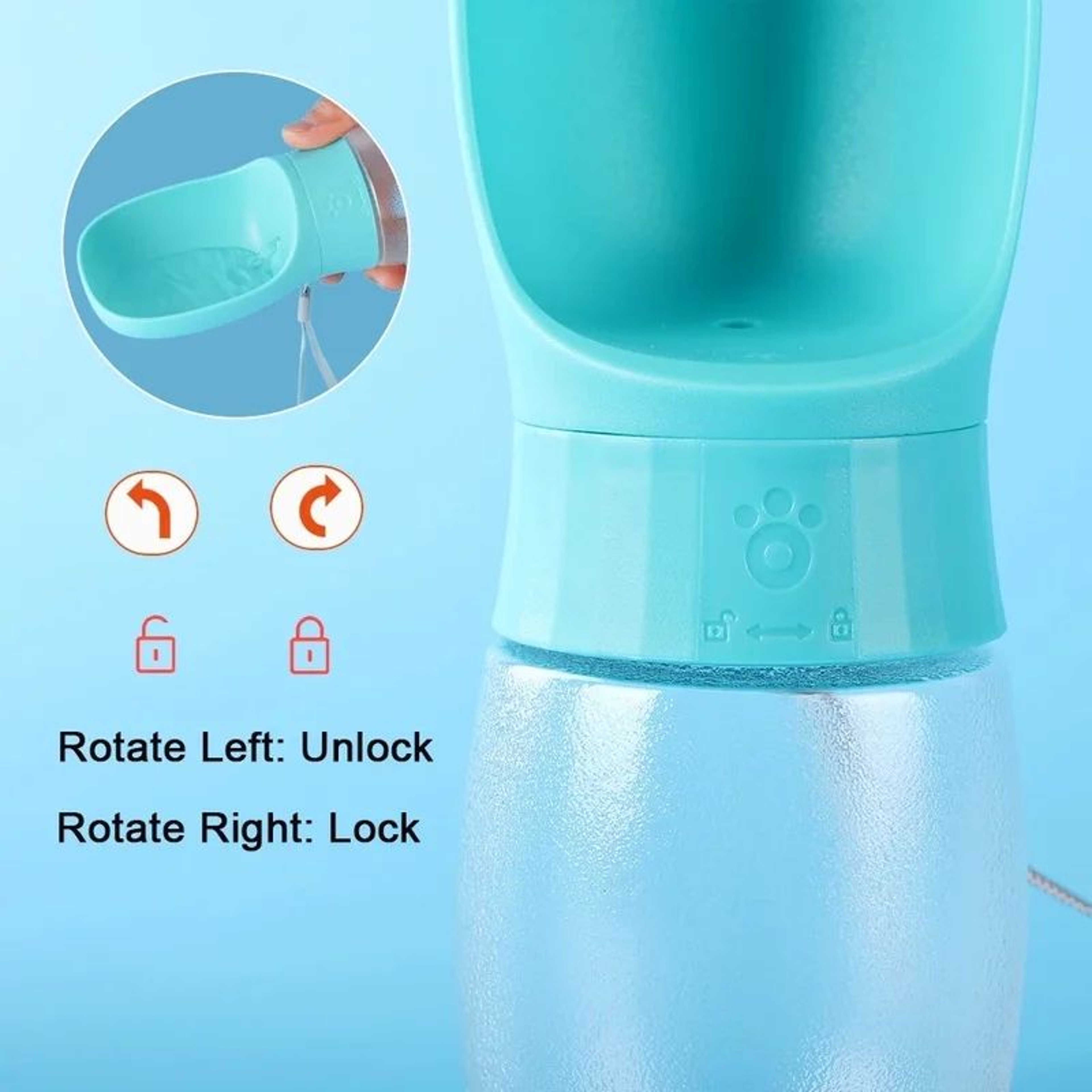Portable Dog Water Bottle With BuiltIn Drinking Bowl  Leakproof Travel Pet Water Dispenser Cup For  1