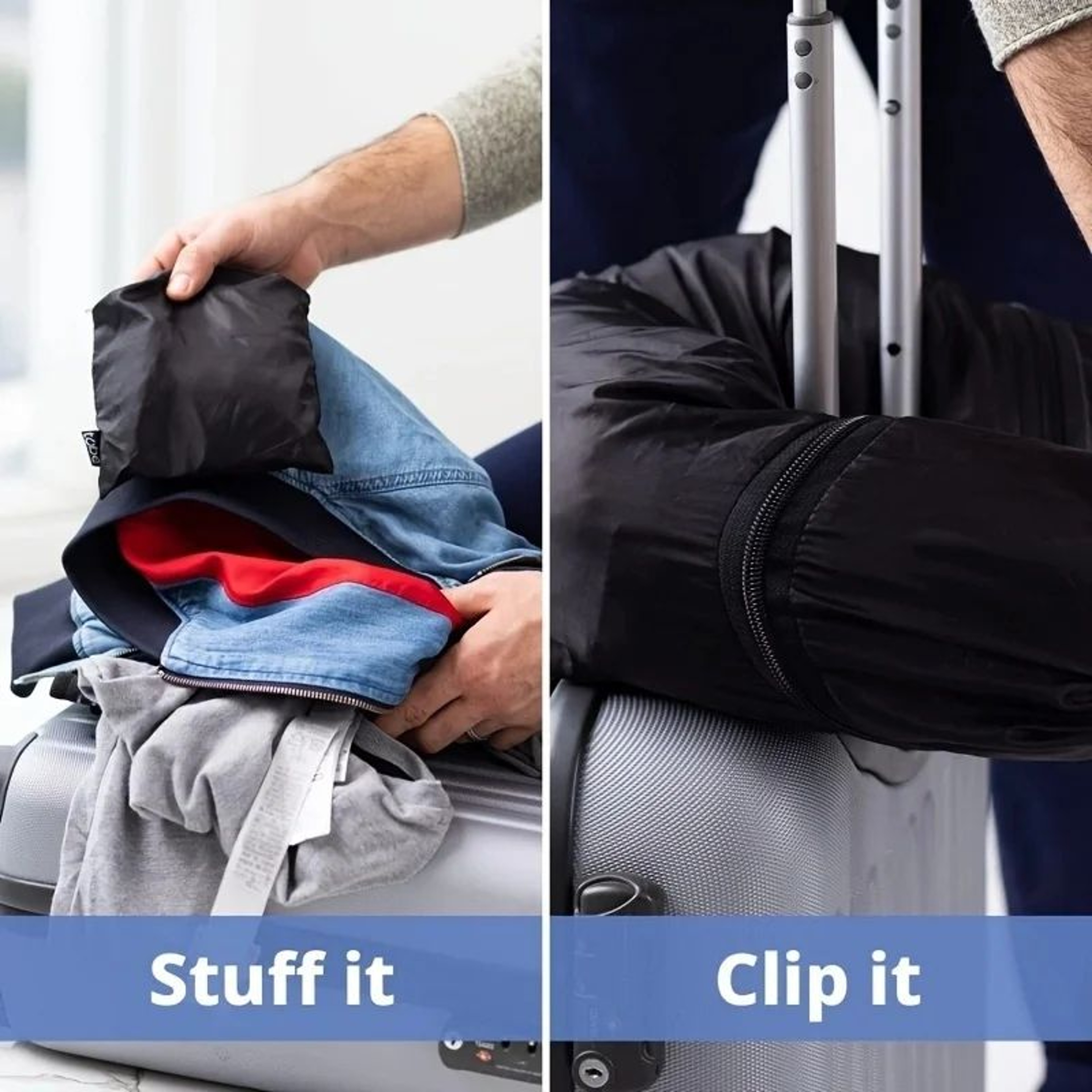 SelfFill Travel Neck Pillow Case  Stuffable CarryOn Pillow Cover  Storage Bag For Airplane Comfort  4