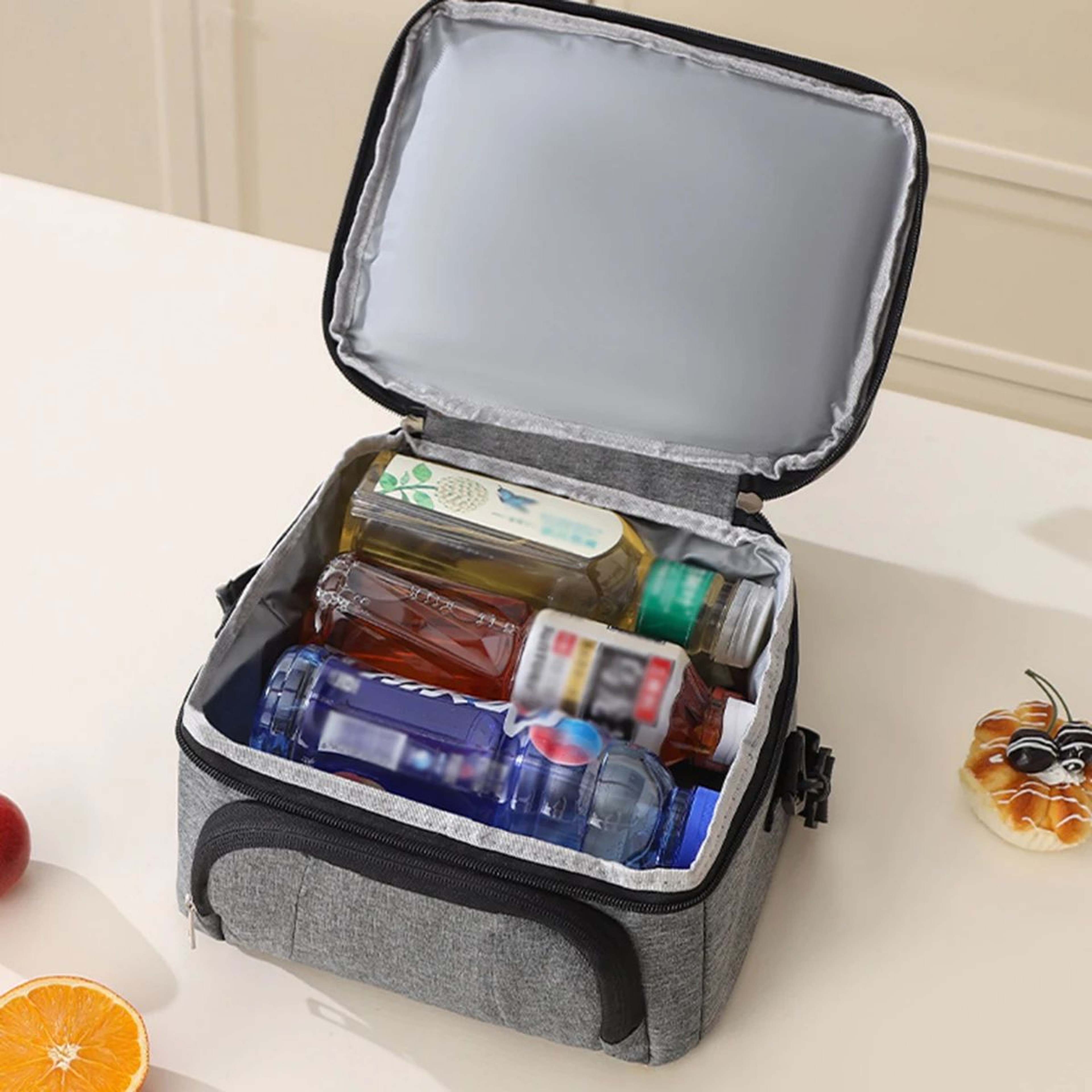 Portable Insulated Lunch Bag  Thermal Picnic  Camping Food Carrier With Freshness Preservation Hand 1