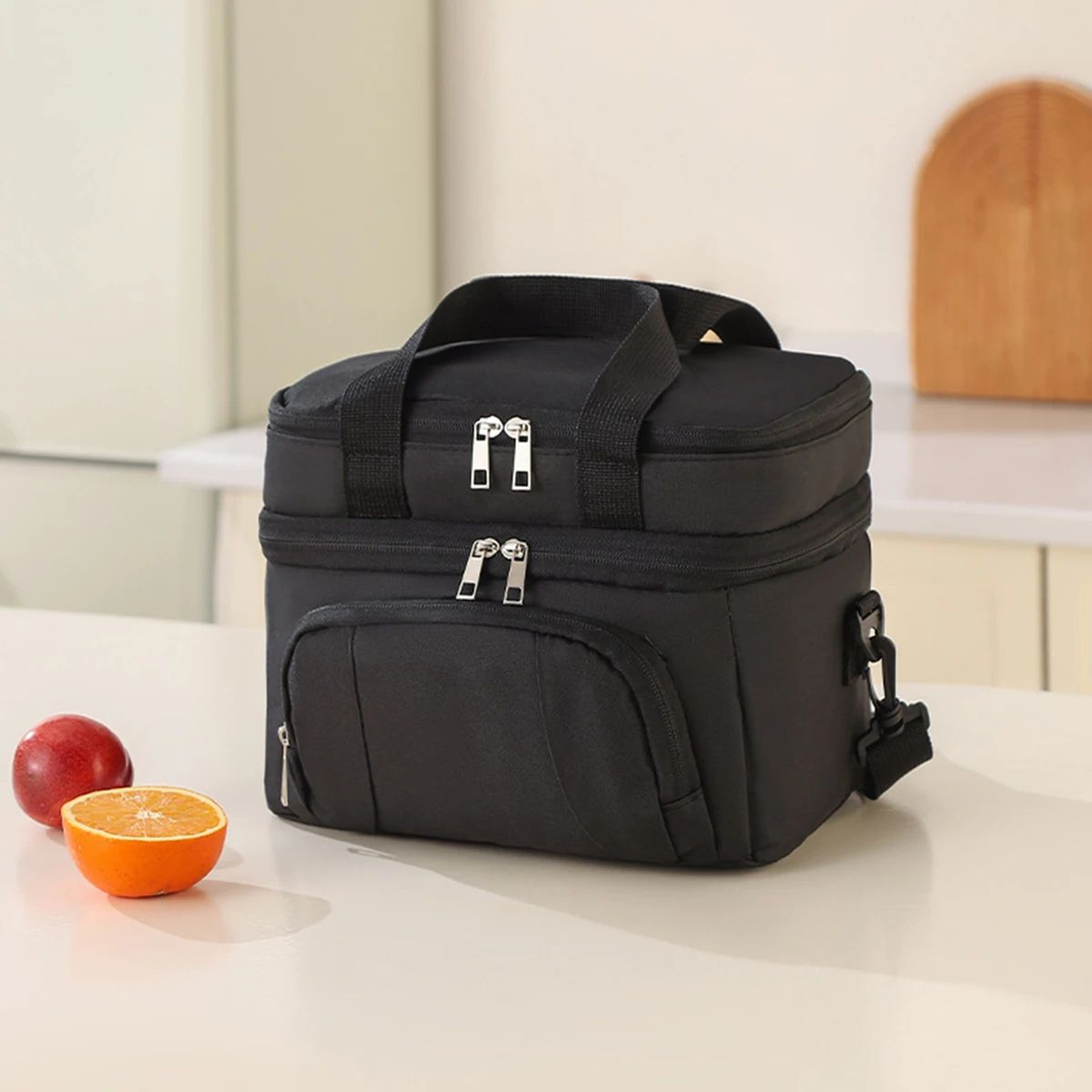 Portable Insulated Lunch Bag  Thermal Picnic  Camping Food Carrier With Freshness Preservation Hand 3
