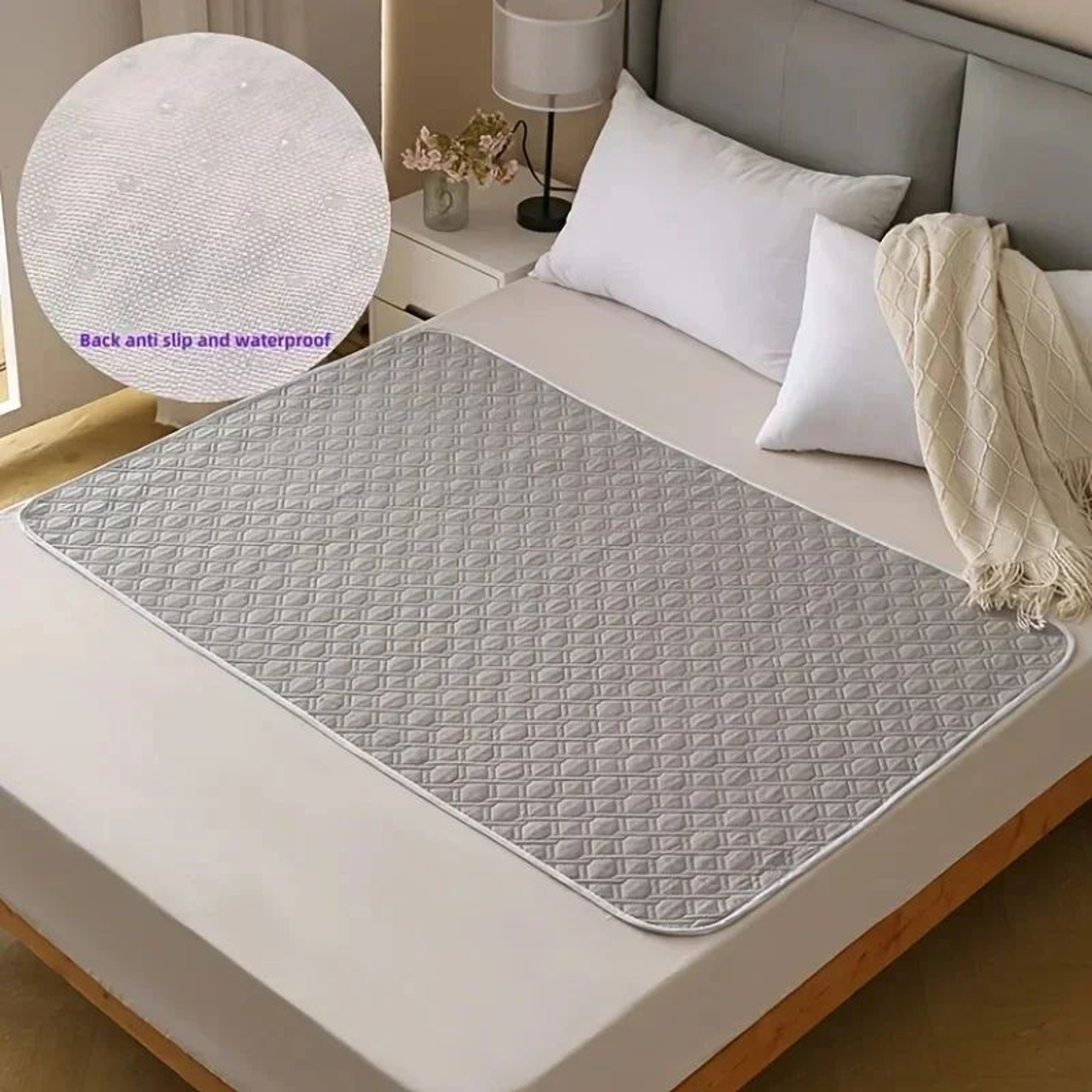 Washable Leakproof Incontinence Bed Pads  Reusable Absorbent Care Mats For Elderly Pets  Period Pro 0