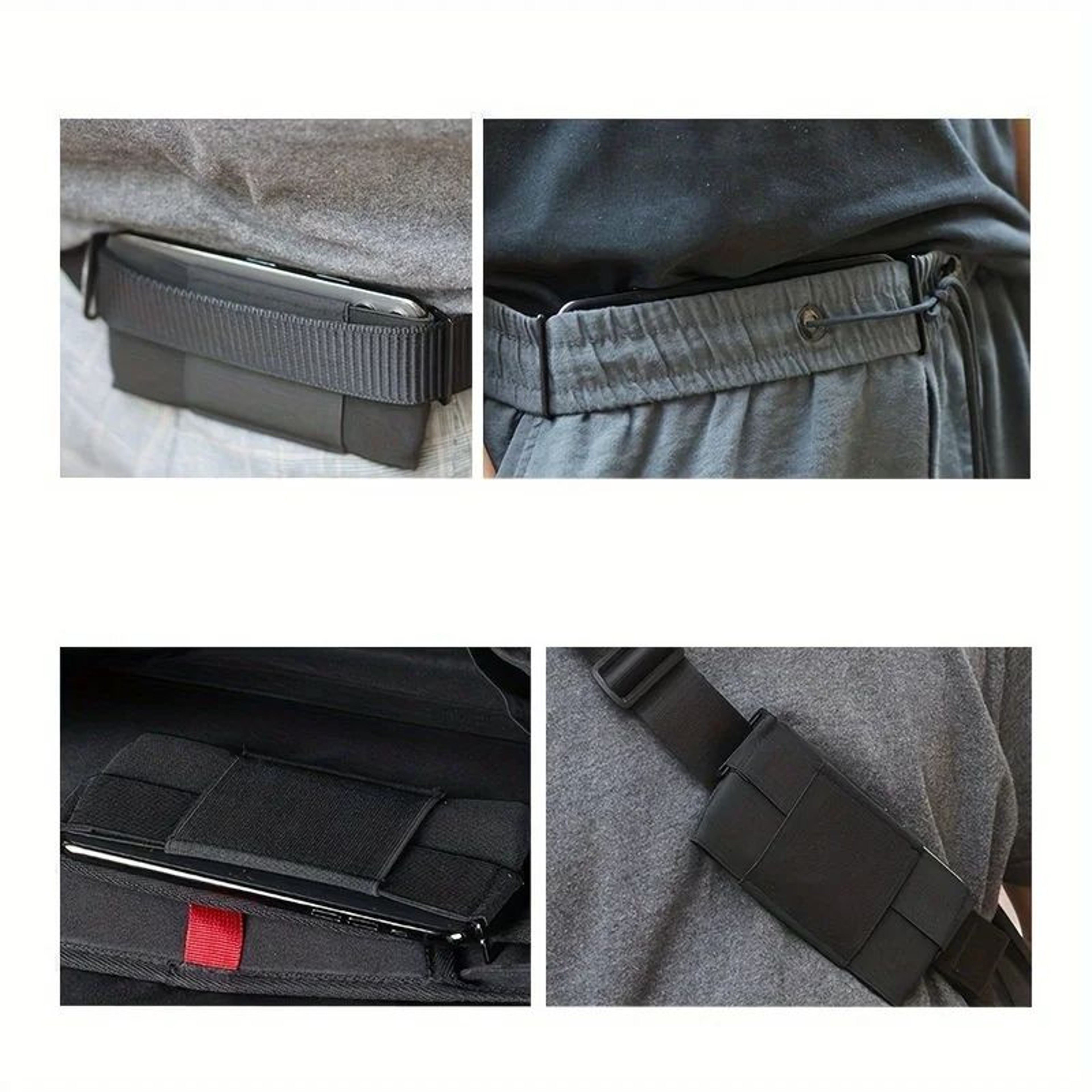 Stretch Running Waist Pack  Hidden Sports Money Belt For Phone Keys Cards Slim NoBounce Pouch For H 4