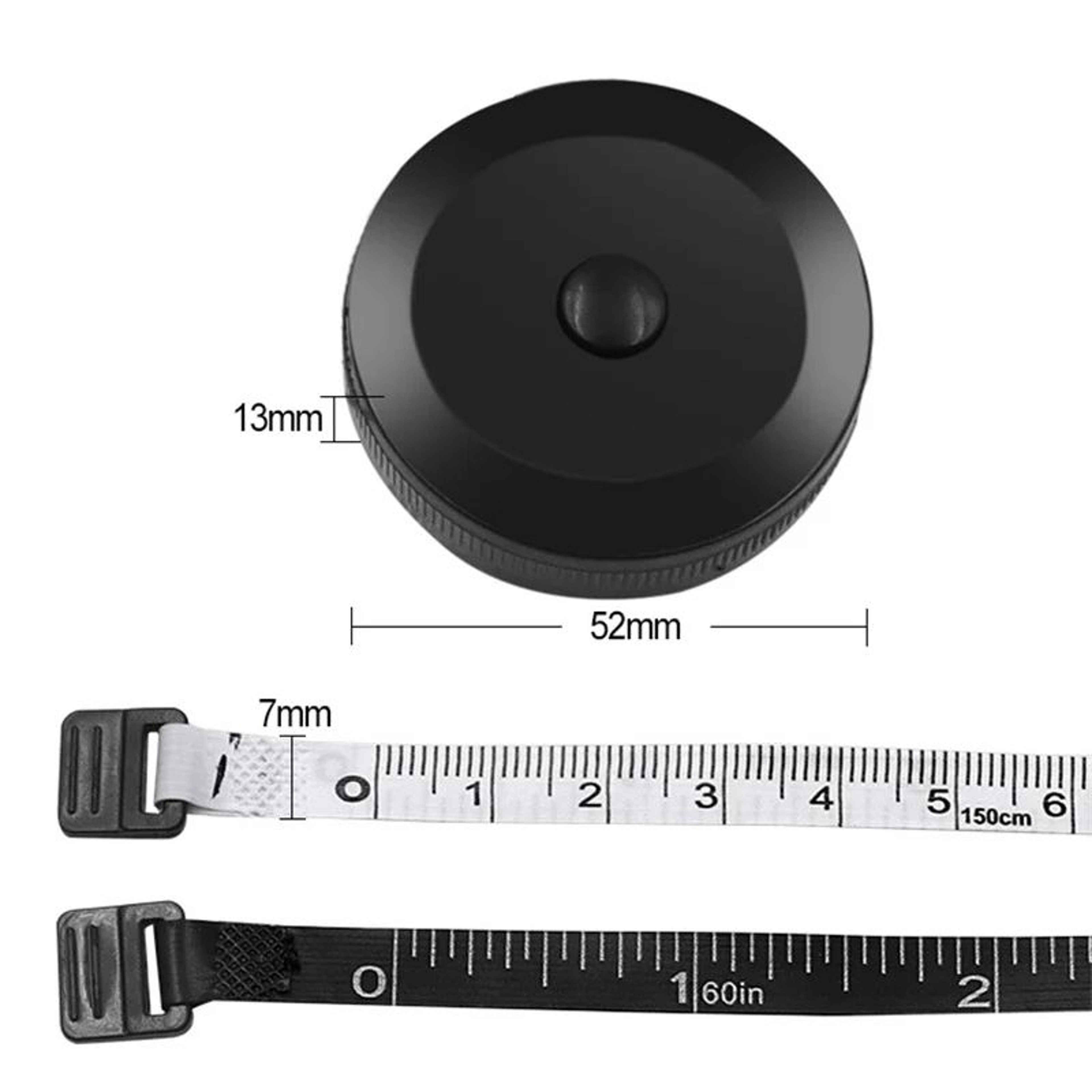59 In Mini Keychain Measuring Tape  Portable Tailor Tape Measure For Body Clothing Size Retractable 5