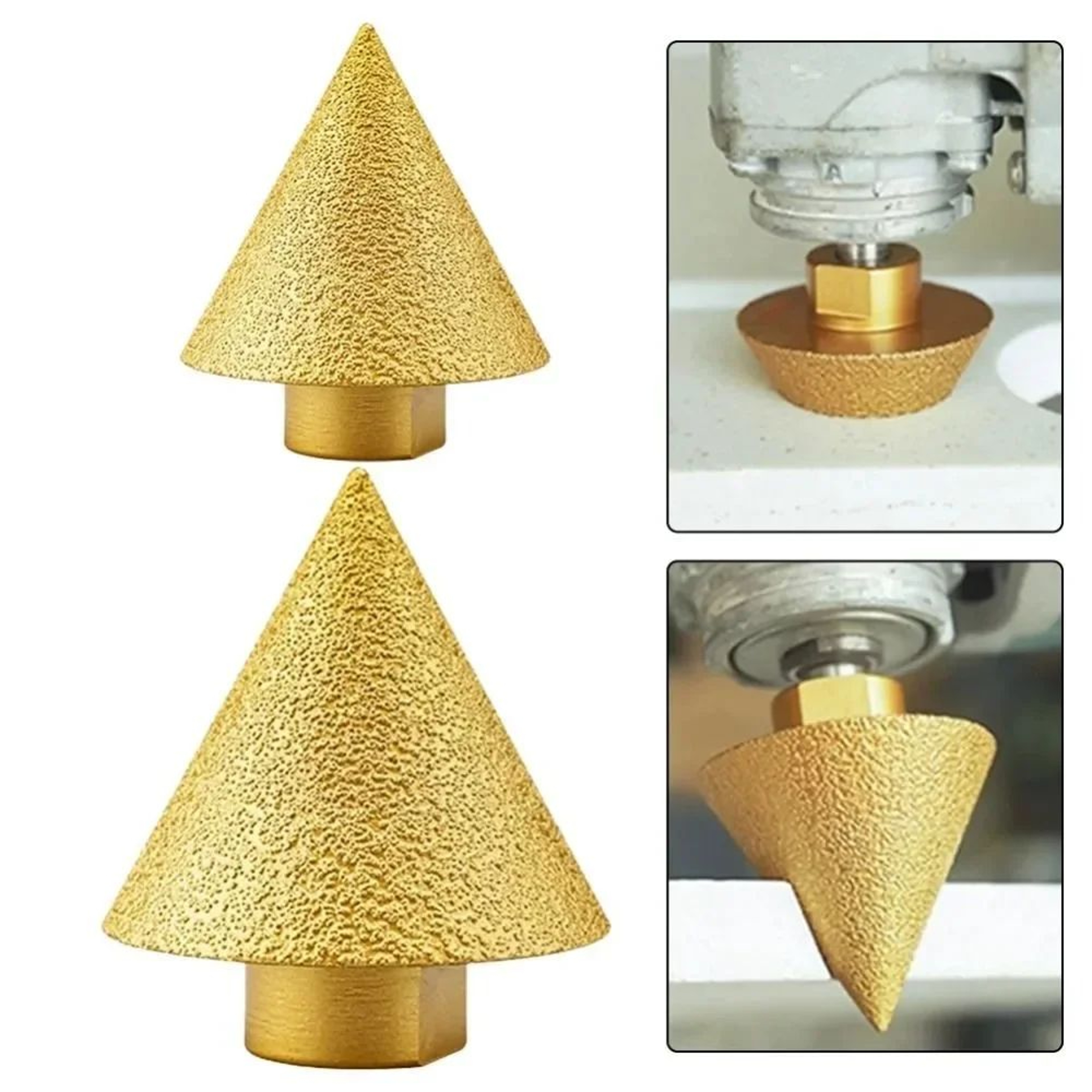 M10M14 Diamond Chamfer Bit  152 Inches Tile Beveling Cone Tool For Ceramic Porcelain Stone Hole Exp 3