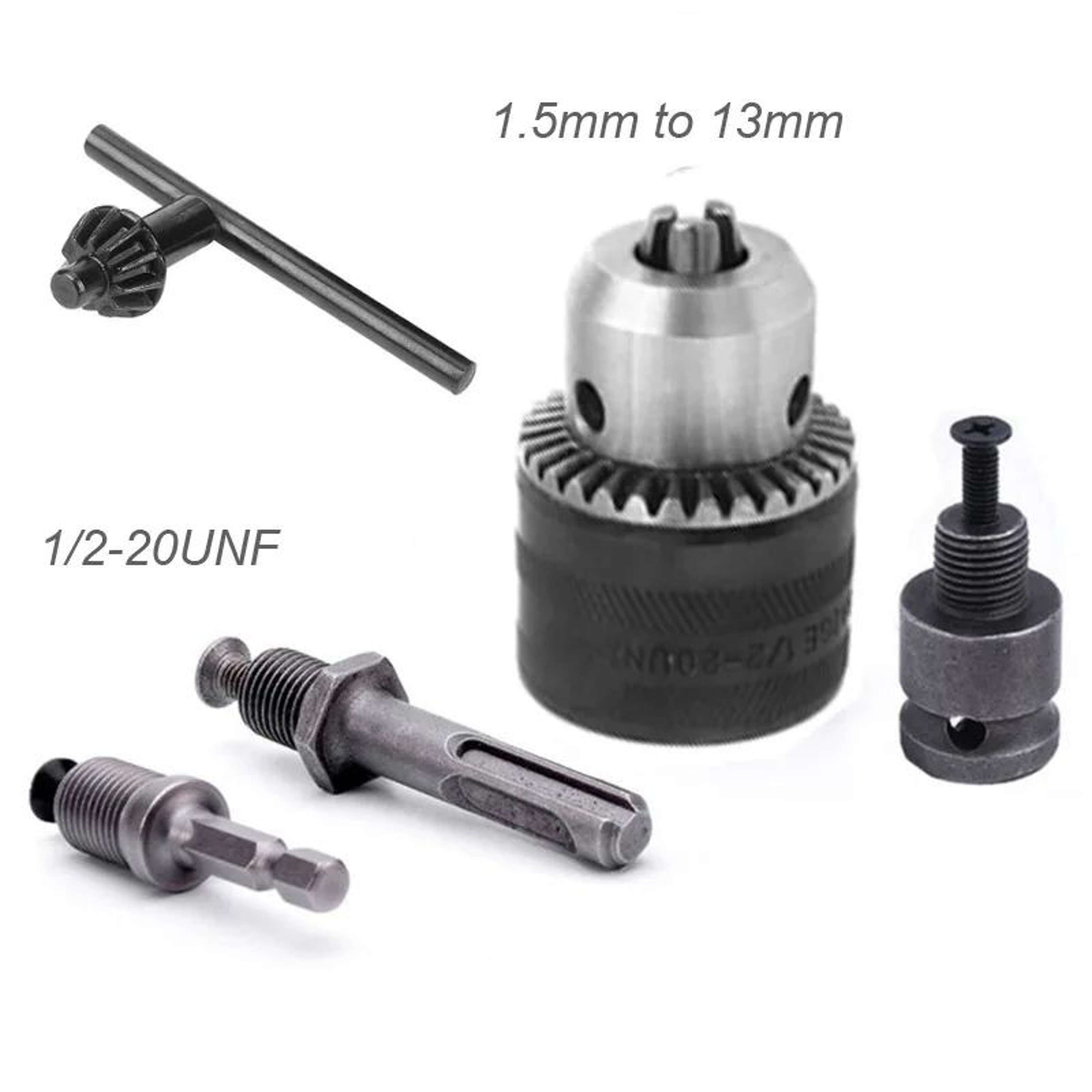 SDS To 12 In 20UNF Chuck Adapter Quick Change 14in Hex Impact Driver Converter  1513mm Drill Chuck  9