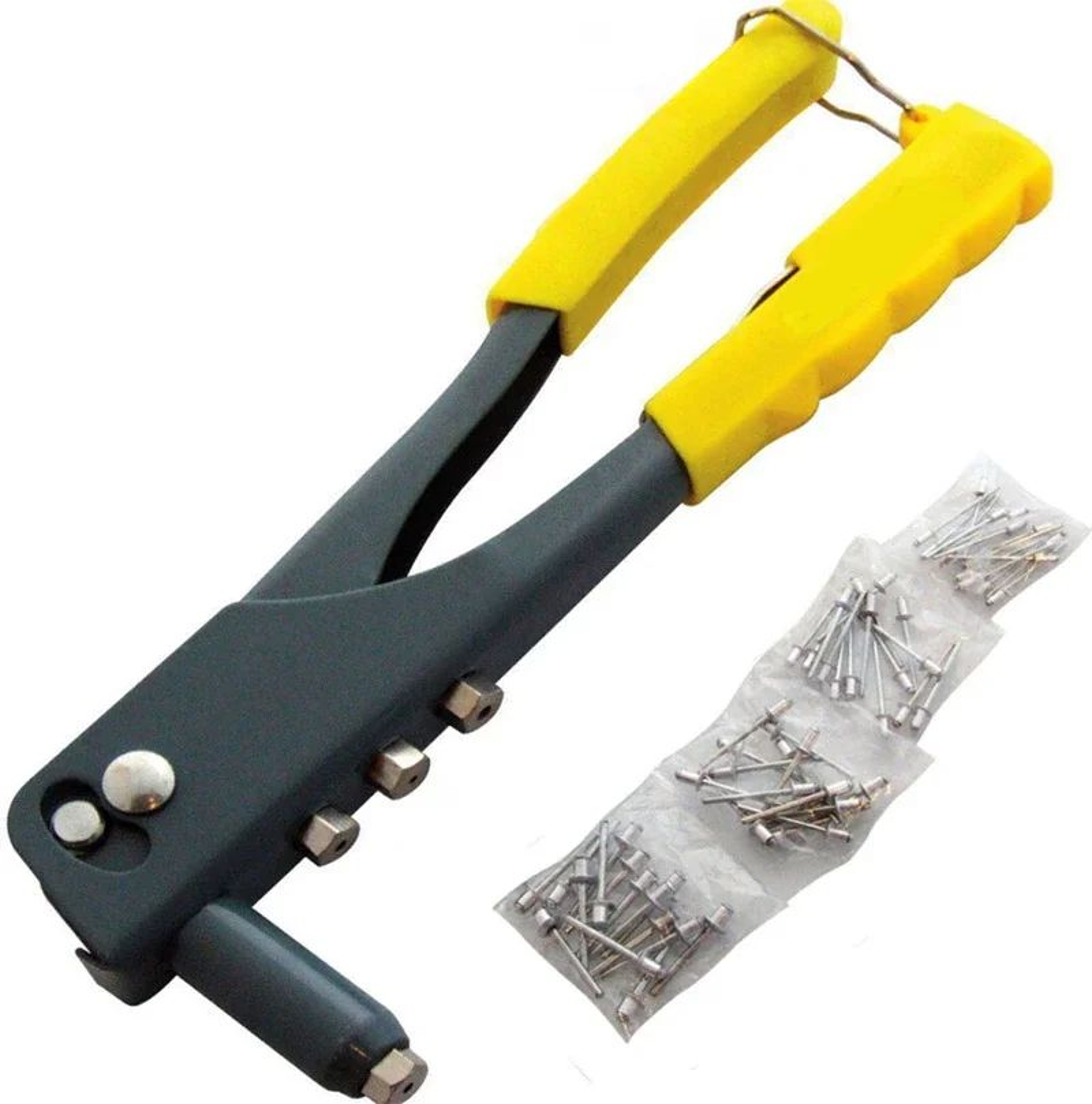 HeavyDuty Hand Rivet Gun Kit  Blind Rivet Pliers Set With Rivets  Nut Inserts  DIY  Automotive Rive 4