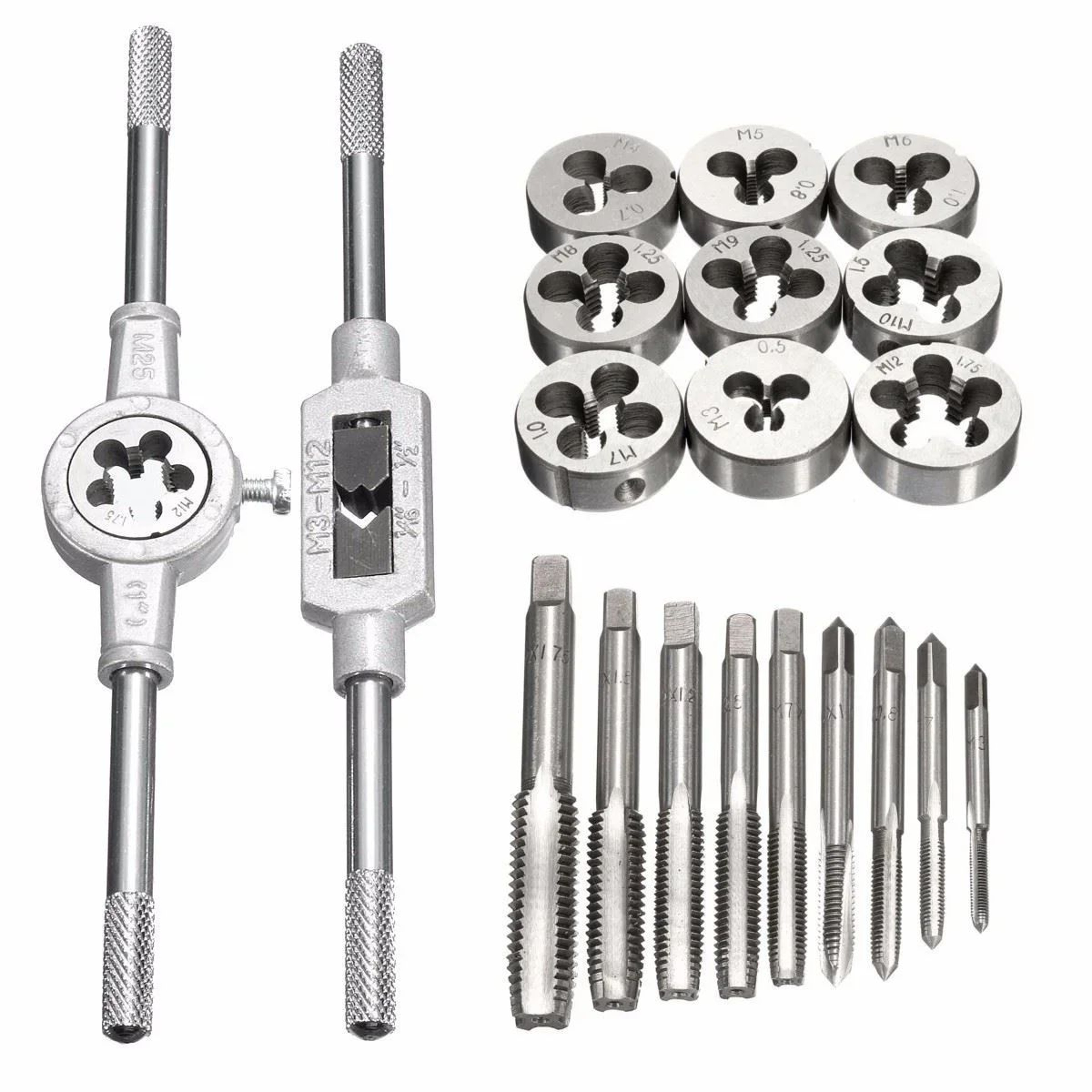 M3M12 Tap And Die Set  Alloy Steel Metric Threading Tool Kit For Internal  External Threads  Precis 2
