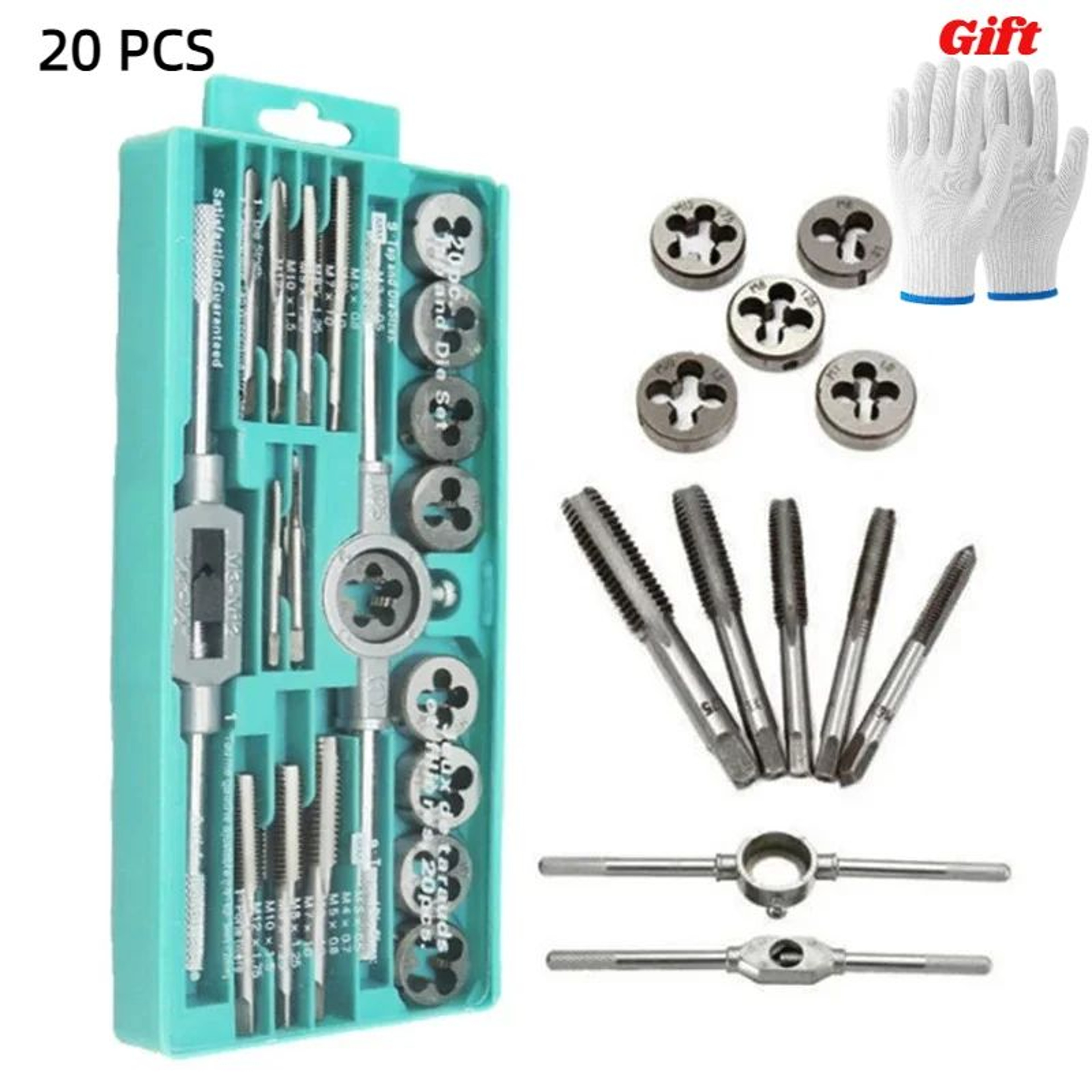 M3M12 Tap And Die Set  Alloy Steel Metric Threading Tool Kit For Internal  External Threads  Precis 5