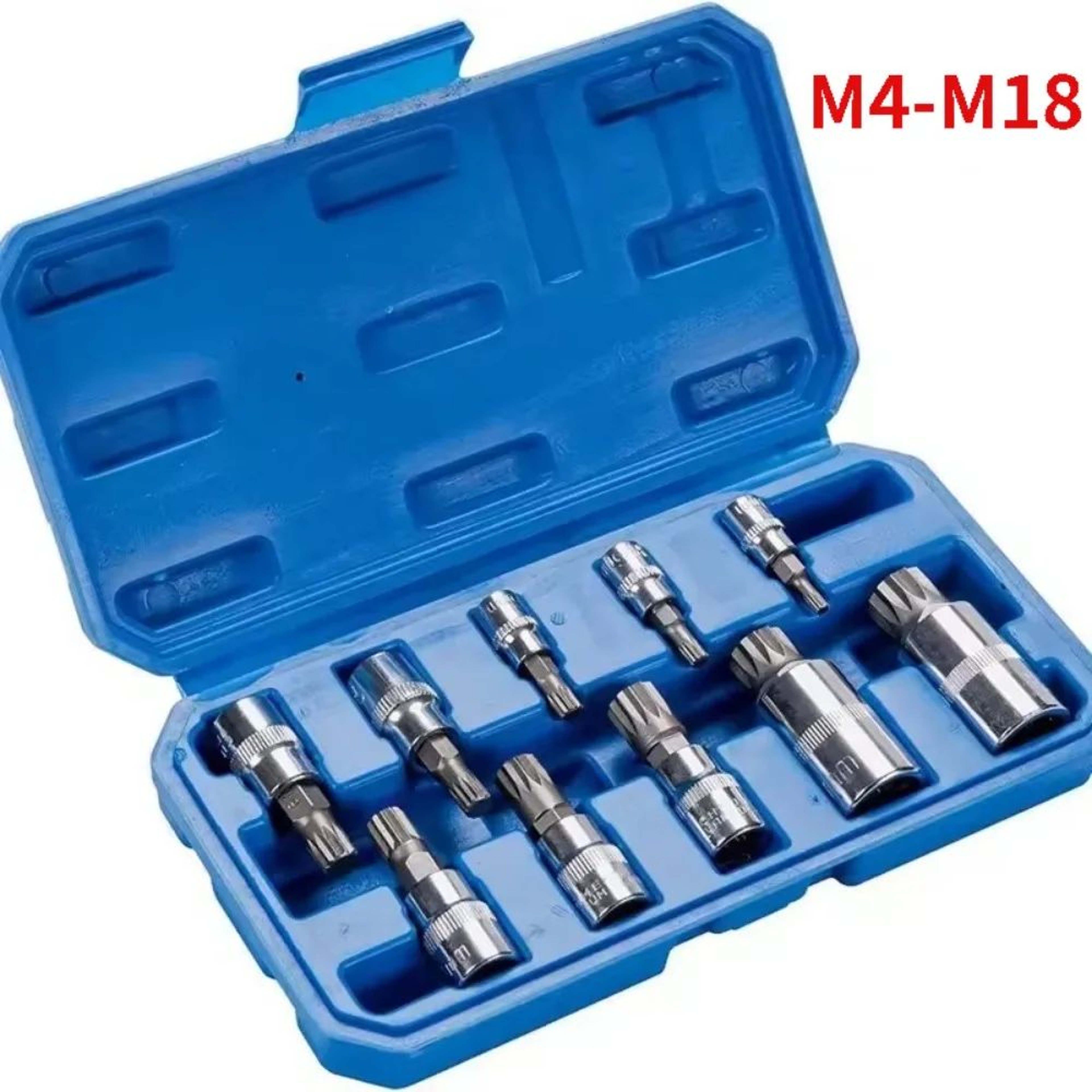 10PCS Triple Square Spline Bit Socket Set M4M18  TamperResistant XZN Driver Bits For Auto Repair 0