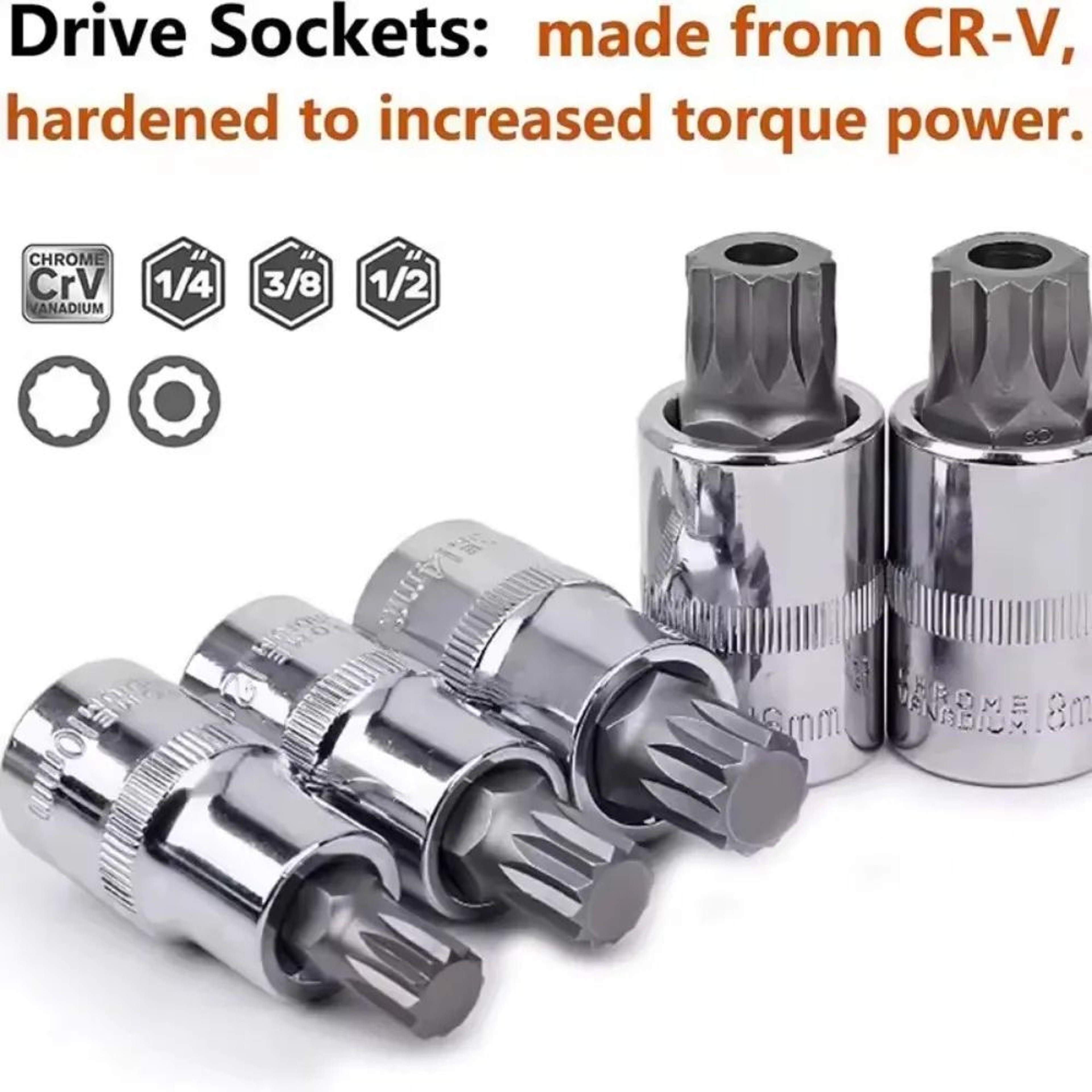 10PCS Triple Square Spline Bit Socket Set M4M18  TamperResistant XZN Driver Bits For Auto Repair 2