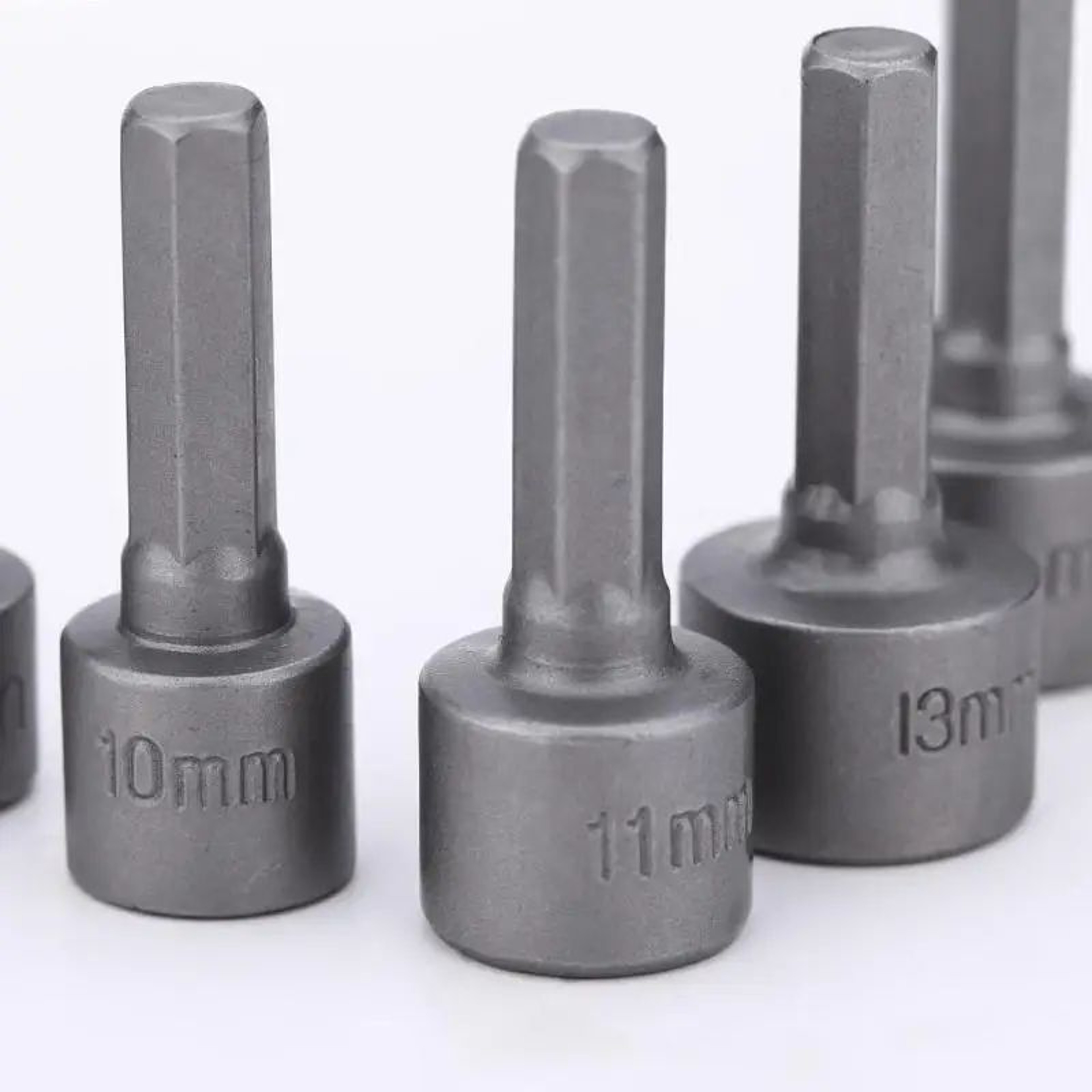 914 Pcs Hex Socket Nut Driver Set  Magnetic Sleeve Drill Bit Attachments For Fast Bolt  Nut Tighten 3