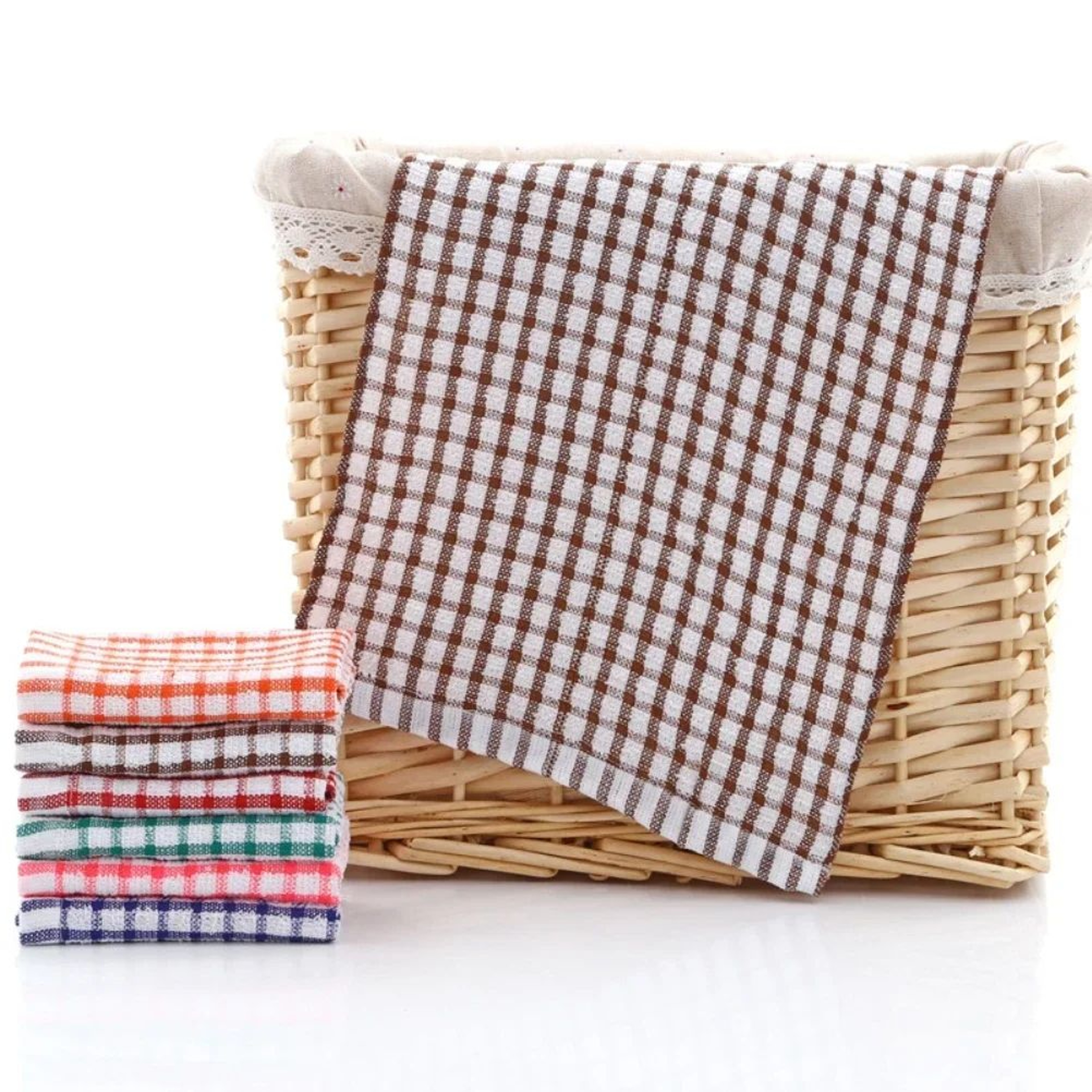 6 Pcs 100 Cotton Kitchen Cleaning Cloth Set  Absorbent Dish Towels For Restaurant Catering  Home Wi 4