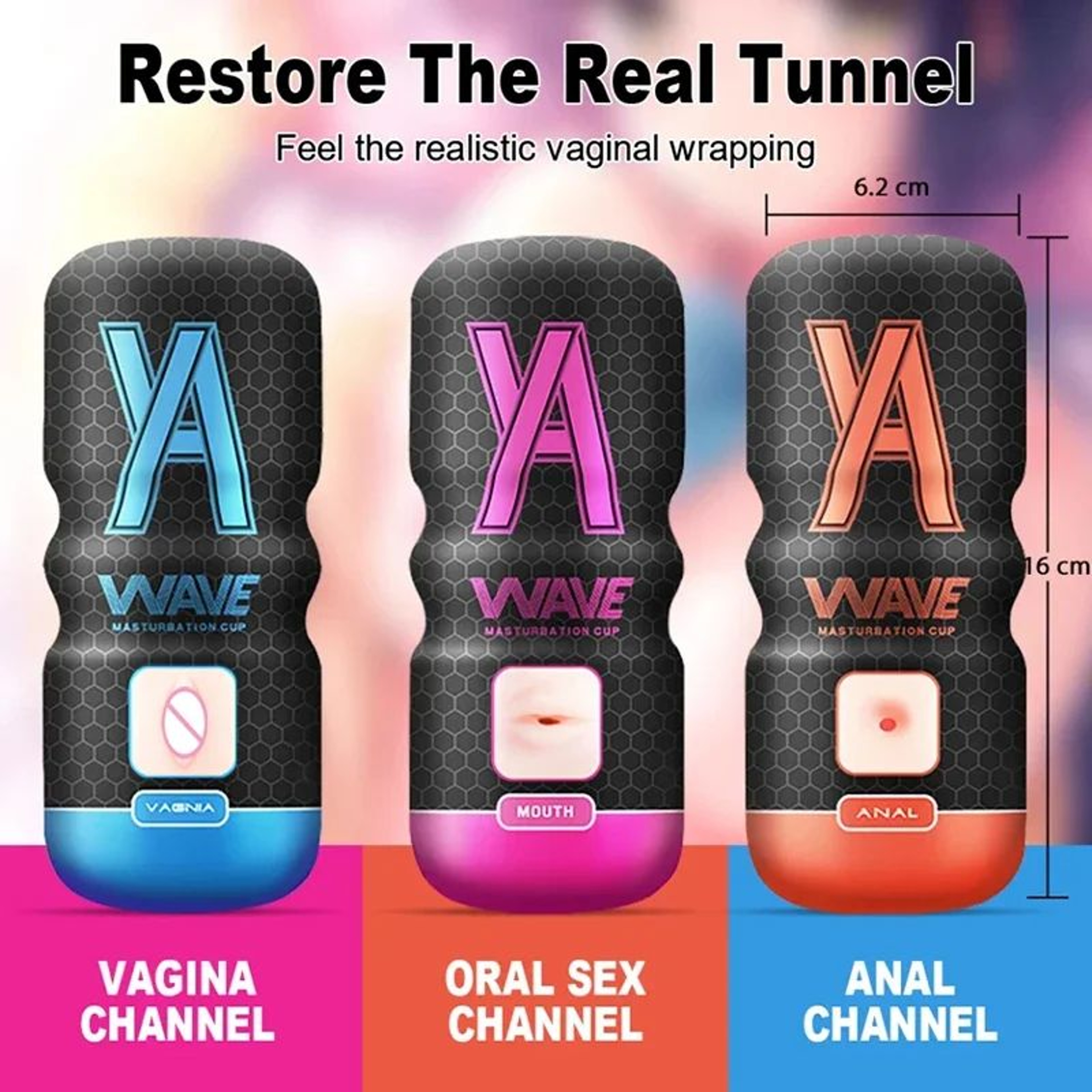 Strong Suction Male Masturbation Cup  Realistic Textured Stroker Sleeve Soft Silicone Pleasure Mass 0
