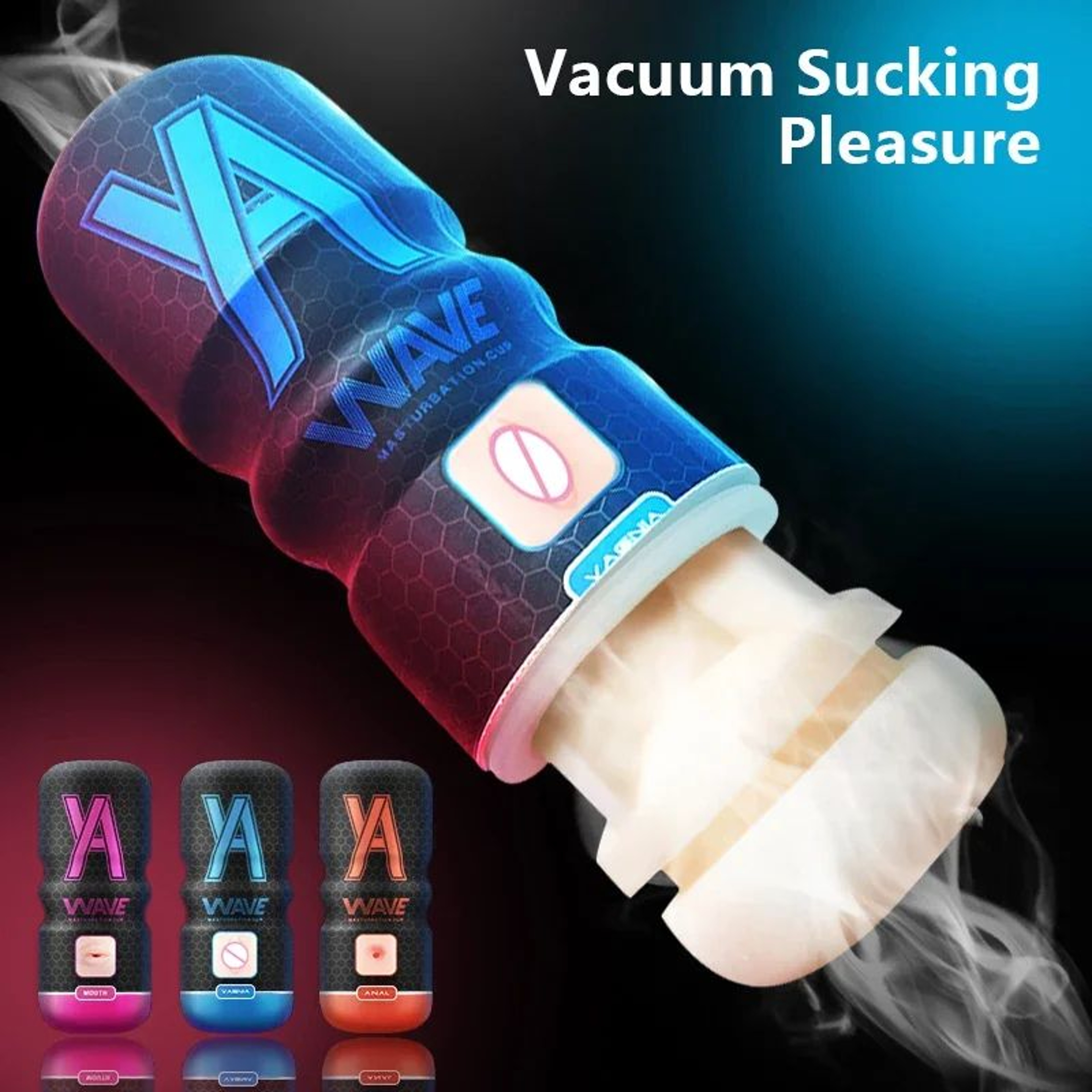 Strong Suction Male Masturbation Cup  Realistic Textured Stroker Sleeve Soft Silicone Pleasure Mass 2