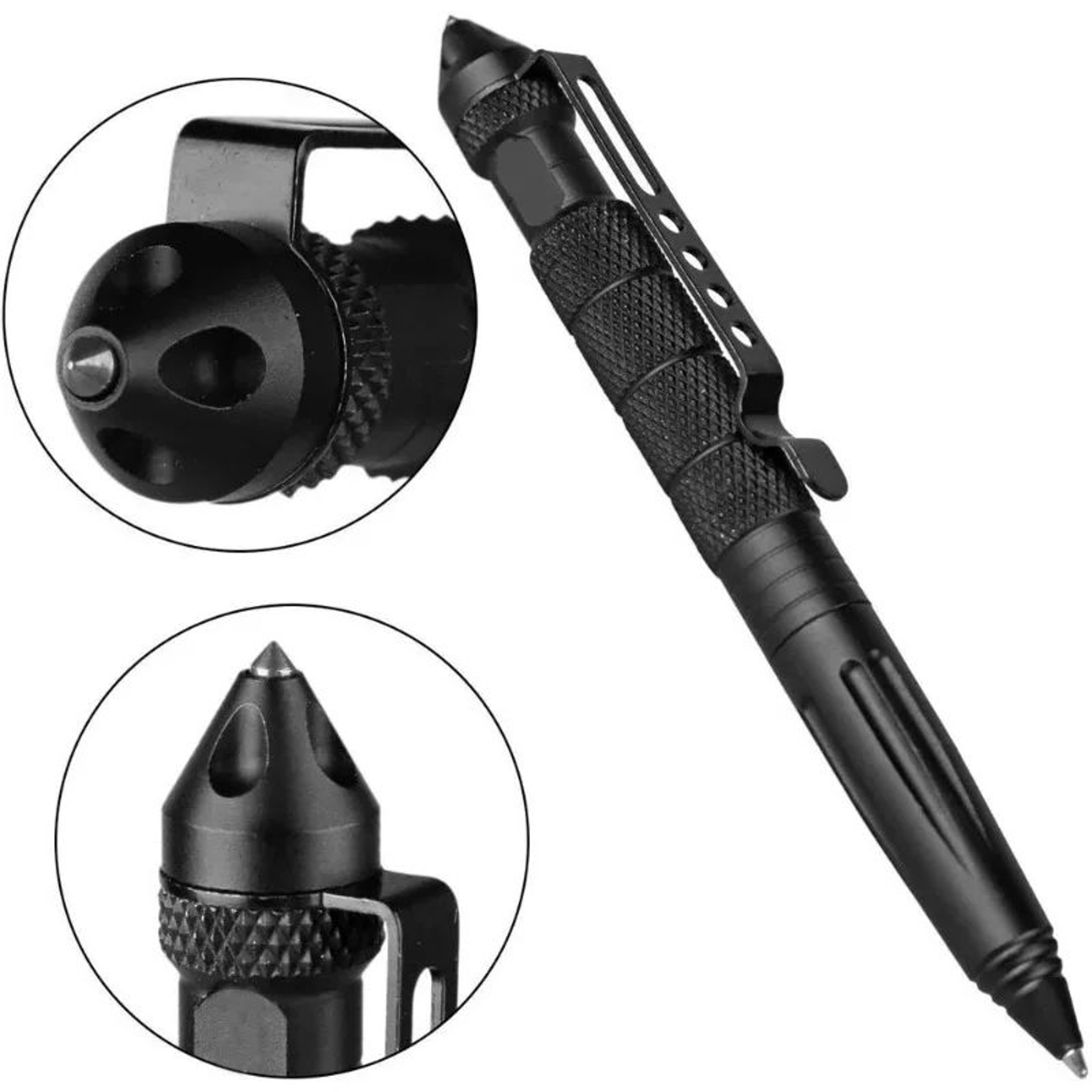 Aluminum Tactical Survival Pen  Multifunction EDC Self Defense Tool With Glass Breaker Outdoor Emer 0