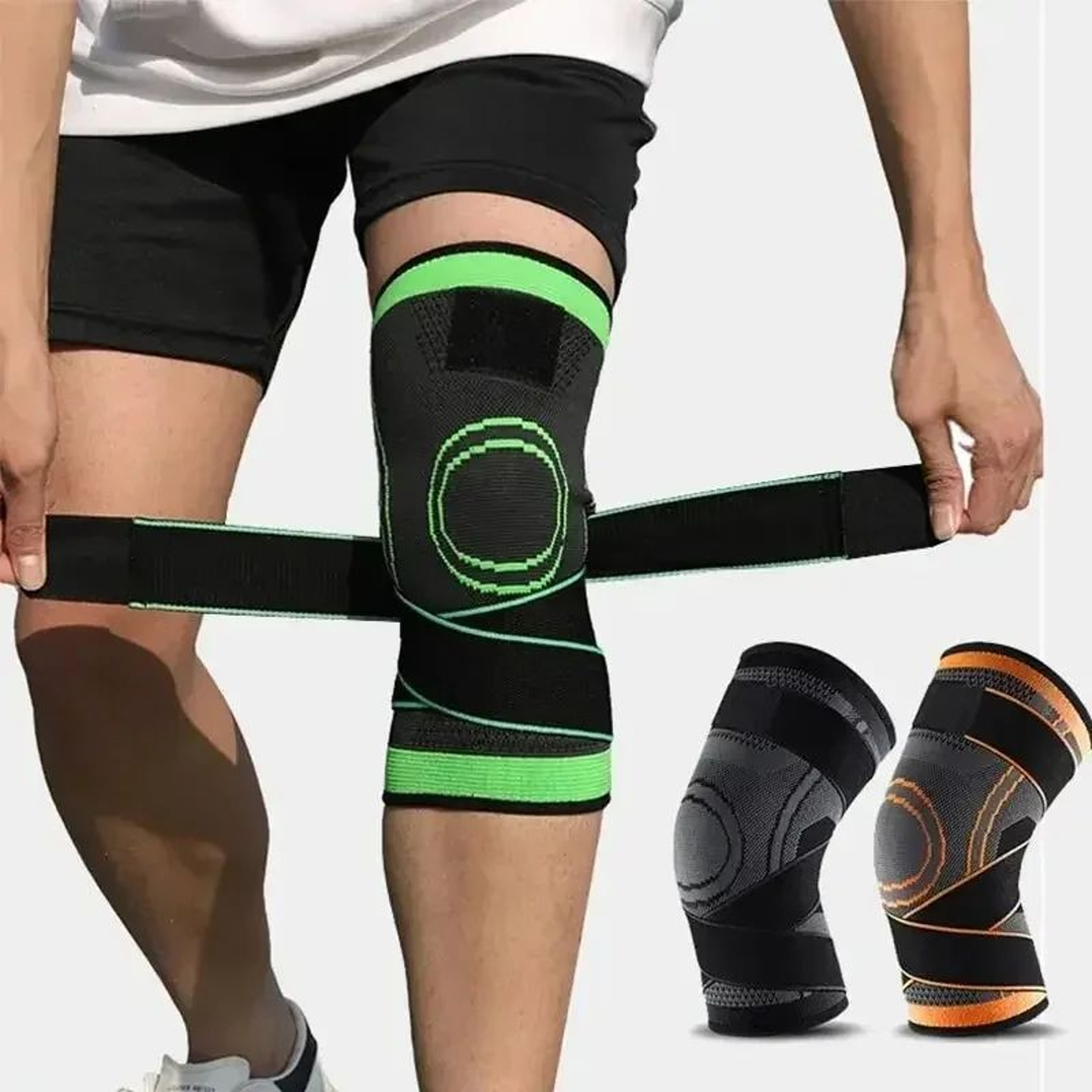 Adjustable Knee Compression Sleeve With Straps  Support Brace For Running Workout  Sports AllDay Jo 0