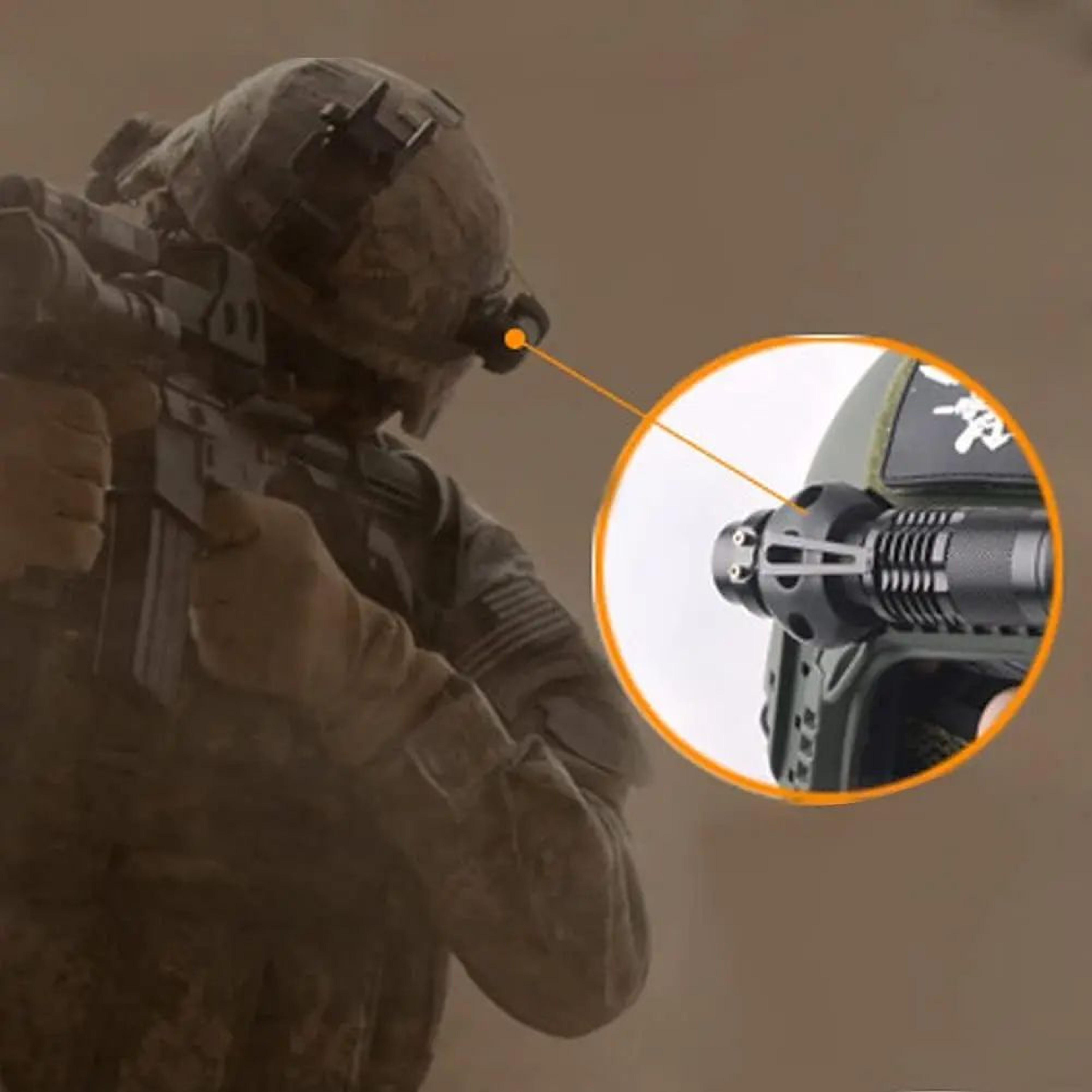 360 Tactical Helmet Flashlight Clamp Mount  Quick Release Universal Rail Torch Holder Adapter For F 4