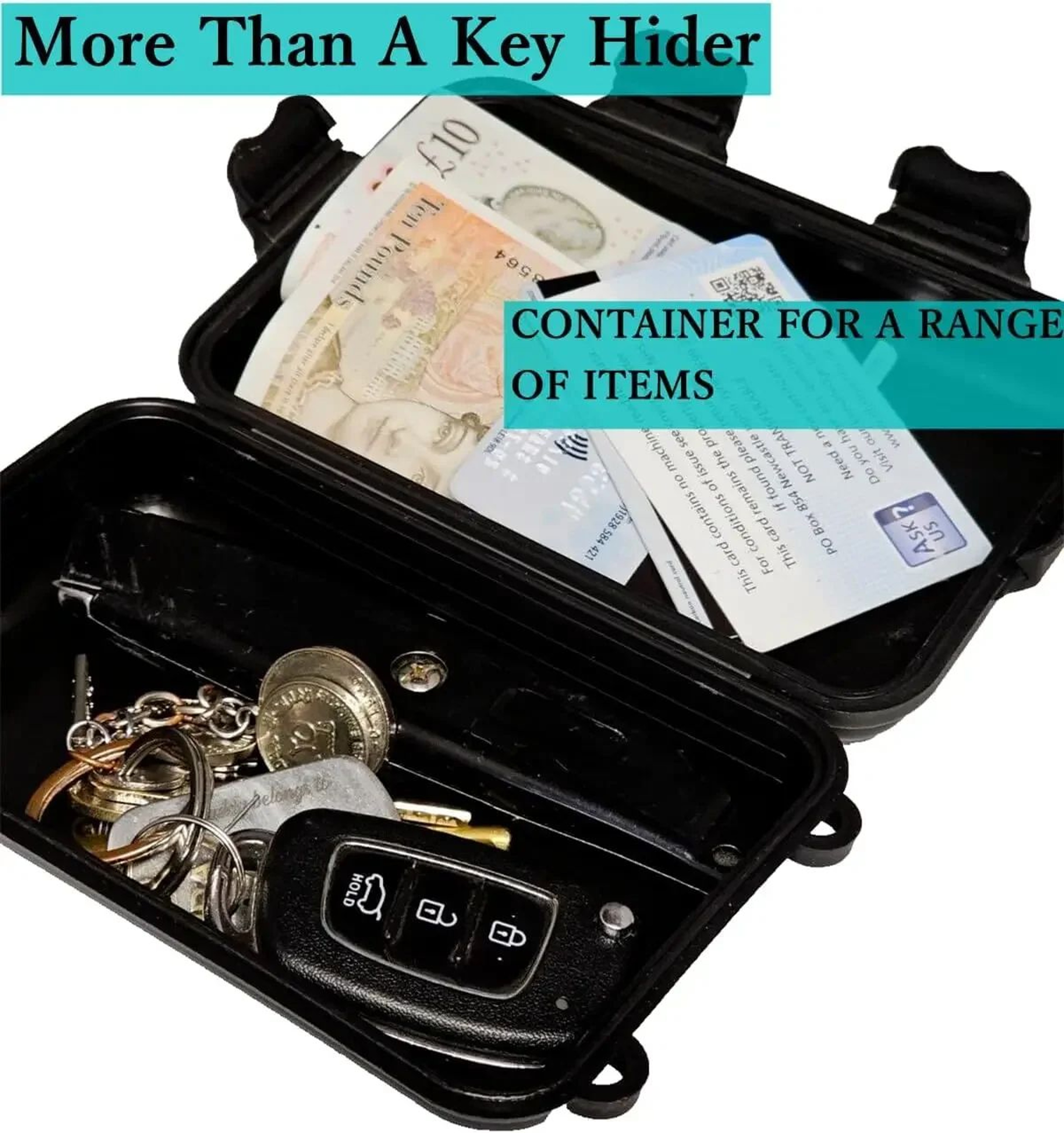 Waterproof Magnetic Key Holder Storage Box  Hidden UnderCar Spare Key Case Strong Magnet GPS Locato 3