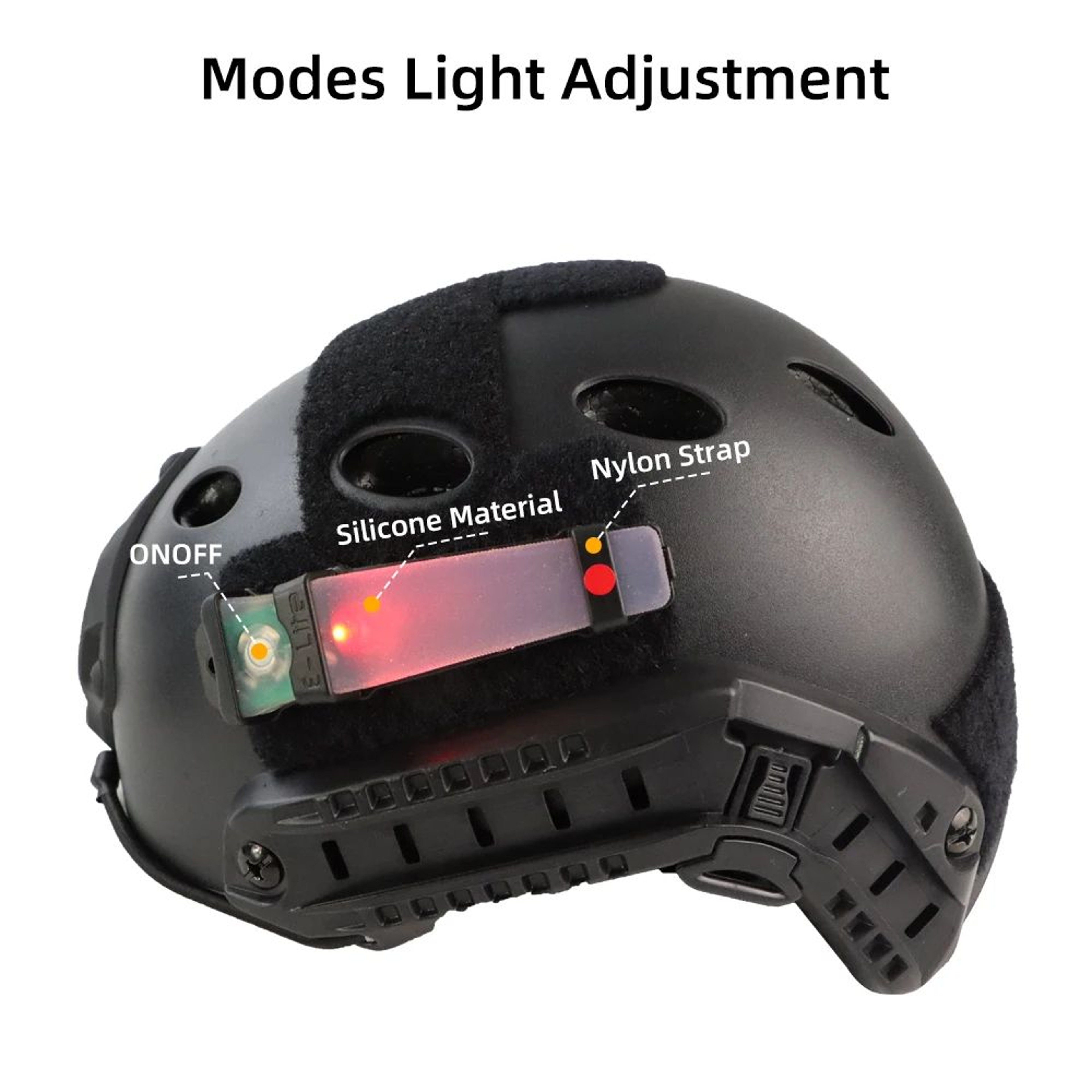 BOOIU Waterproof Tactical IR Strobe Helmet Light  Safety Flashing Signal Lamp For Hiking Cycling  O 5