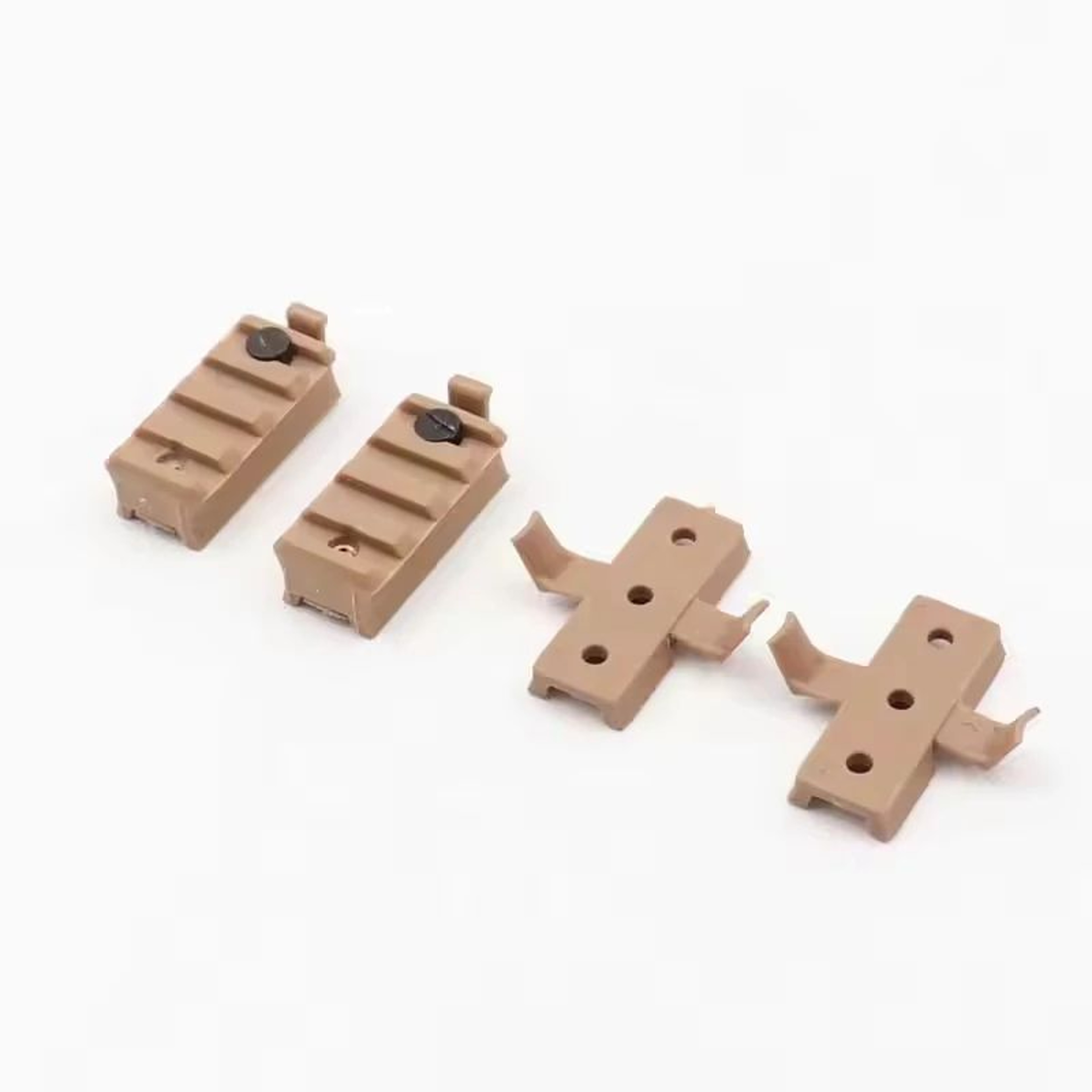 BOOIU 2 Pcs Tactical Helmet Rail Slider Mount Set  Fast Style Rail Adapter For Flashlight  Airsoft  4