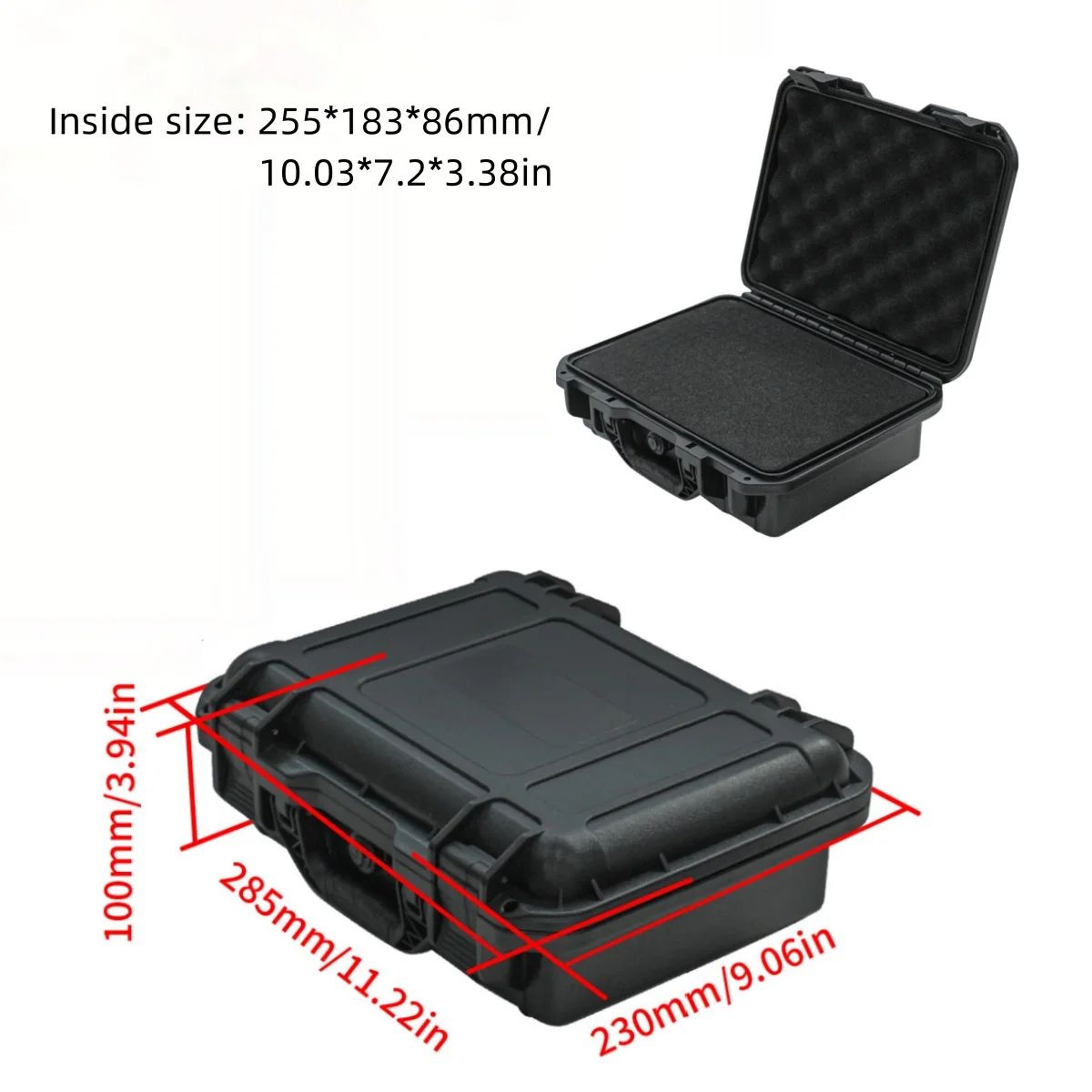 Waterproof HeavyDuty Protective Tool Case With PreCut Foam Inserts  Shockproof Hard Storage Box For 7