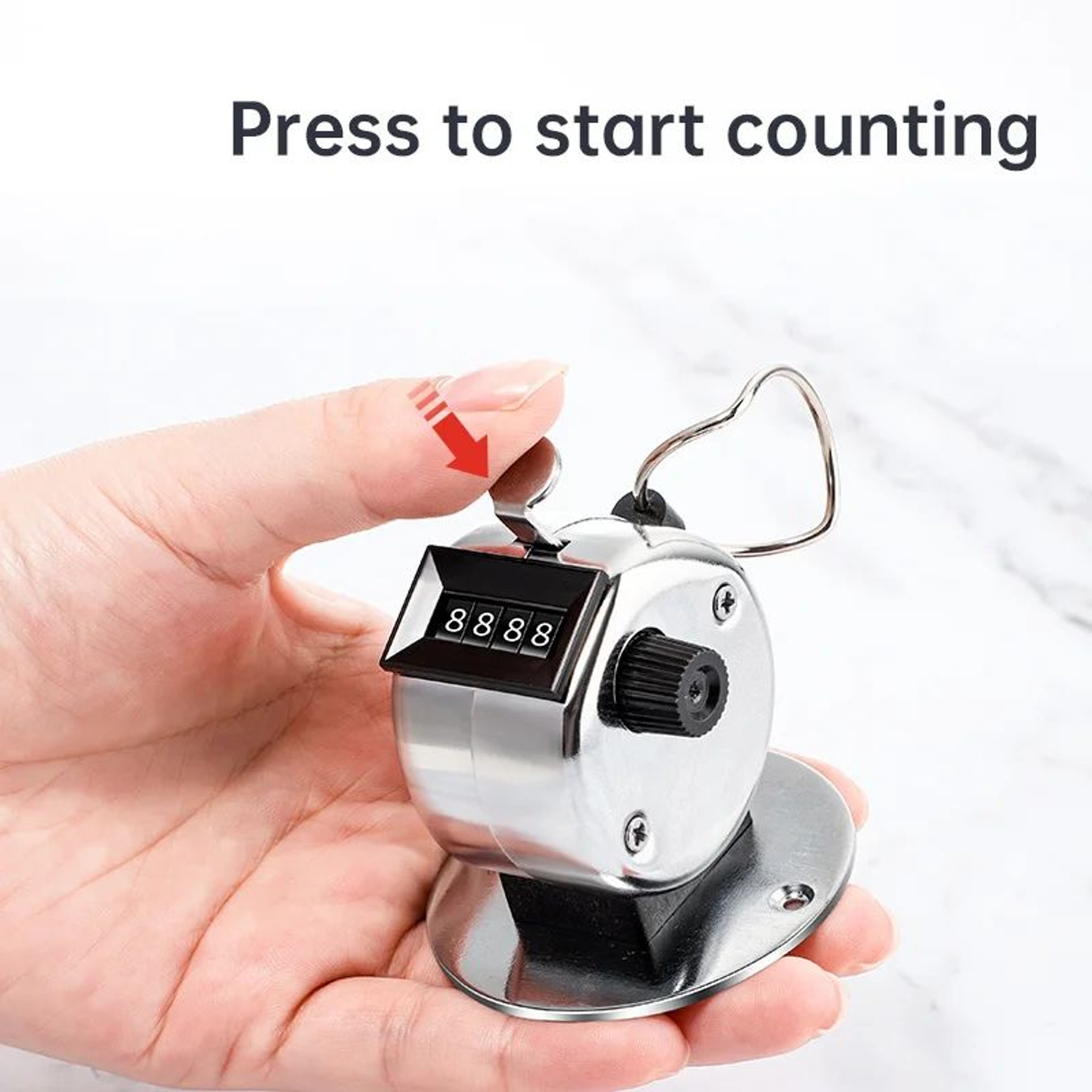 4Digit Digital Hand Tally Counter Clicker  Manual Push Counting Tool With Reset Button For Crowd Co 3