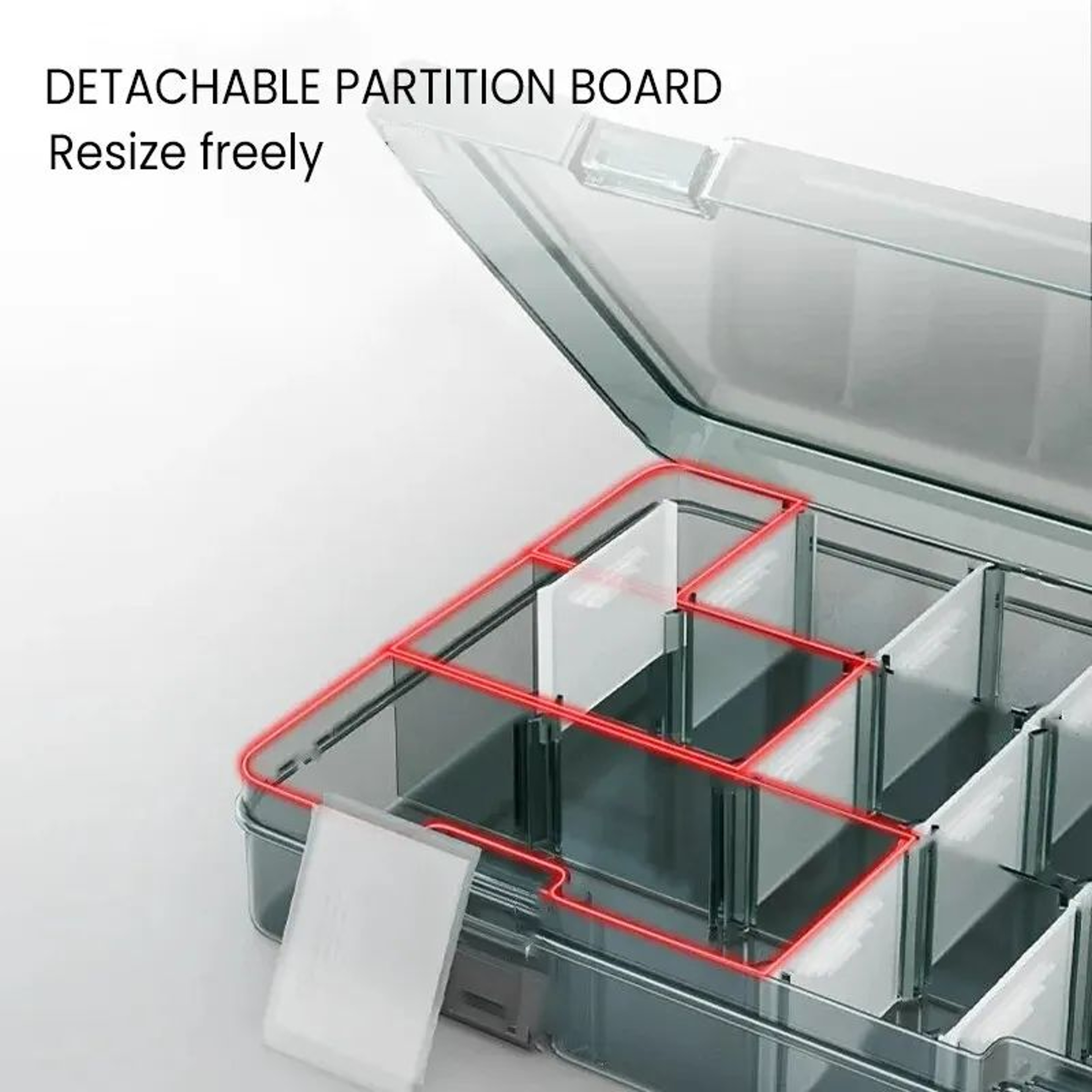 Plastic Tool Parts Organizer Box With Thickened Grid Compartments  Screw Storage Case For Drill Bit 4