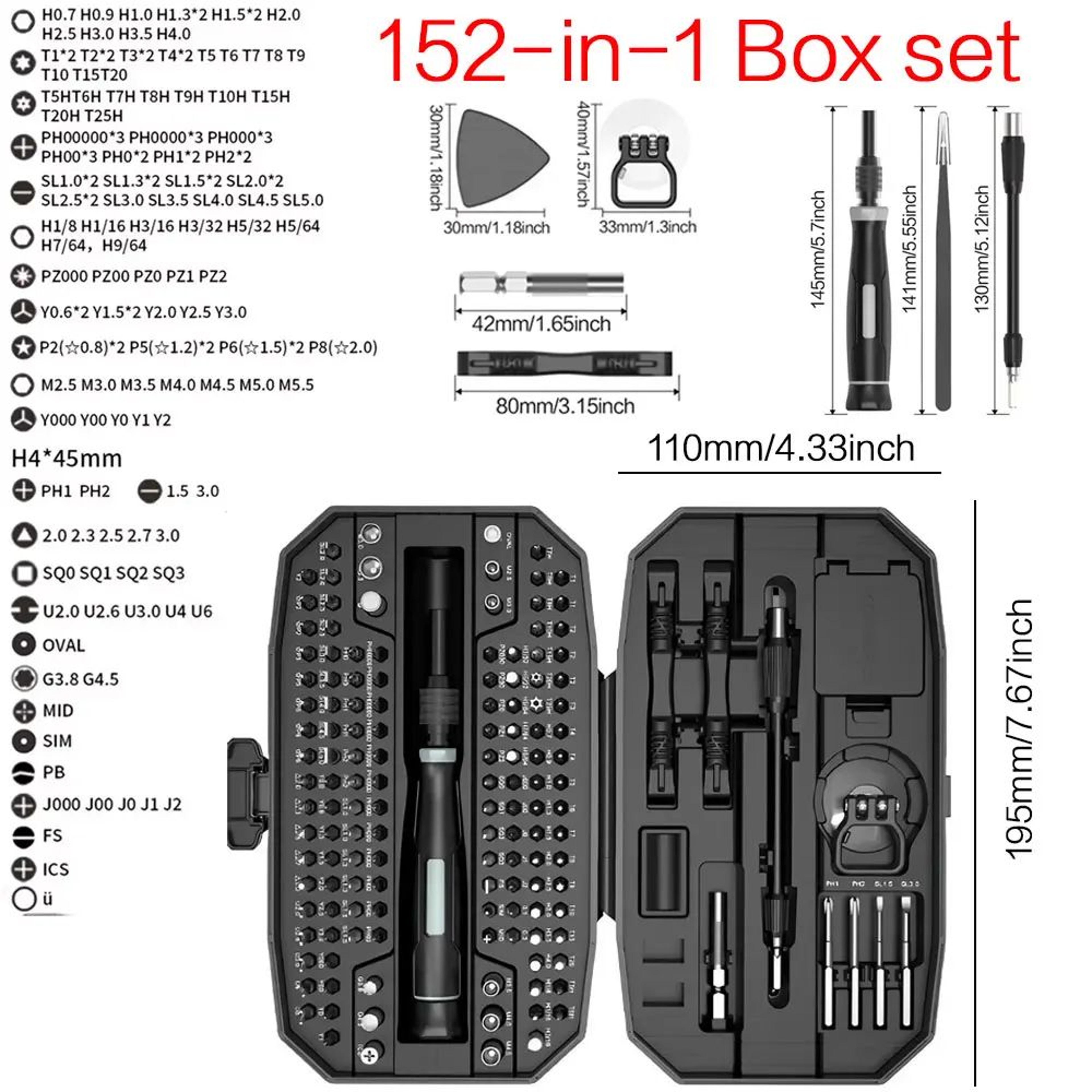 15225in1 Precision Screwdriver Set  Laptop  Computer Repair Tool Kit With Torx T5 T6 Bits For Elect 2