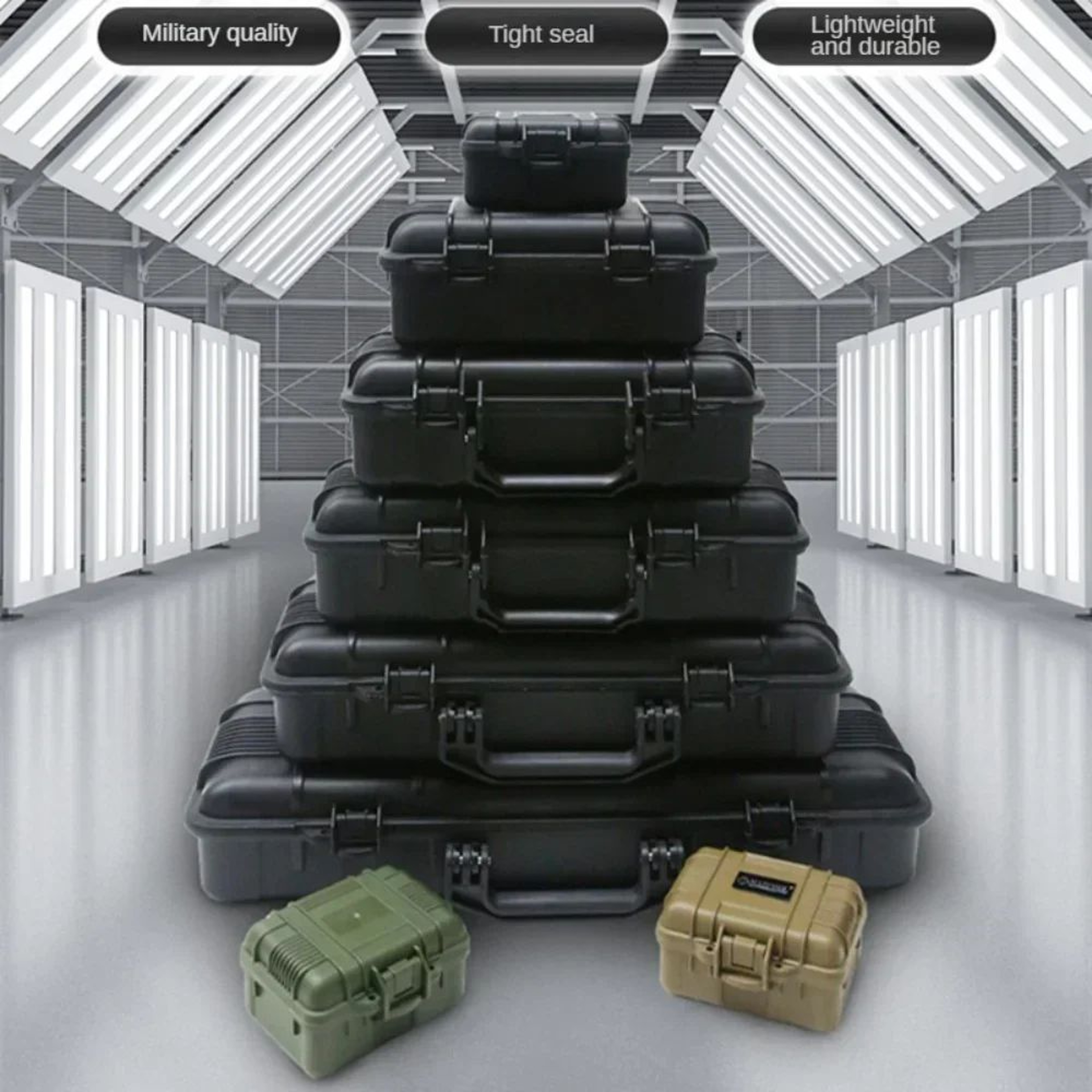 Sealed Shockproof Hard Carry Case With Foam Insert  Protective Storage Box For Cameras Instruments  4
