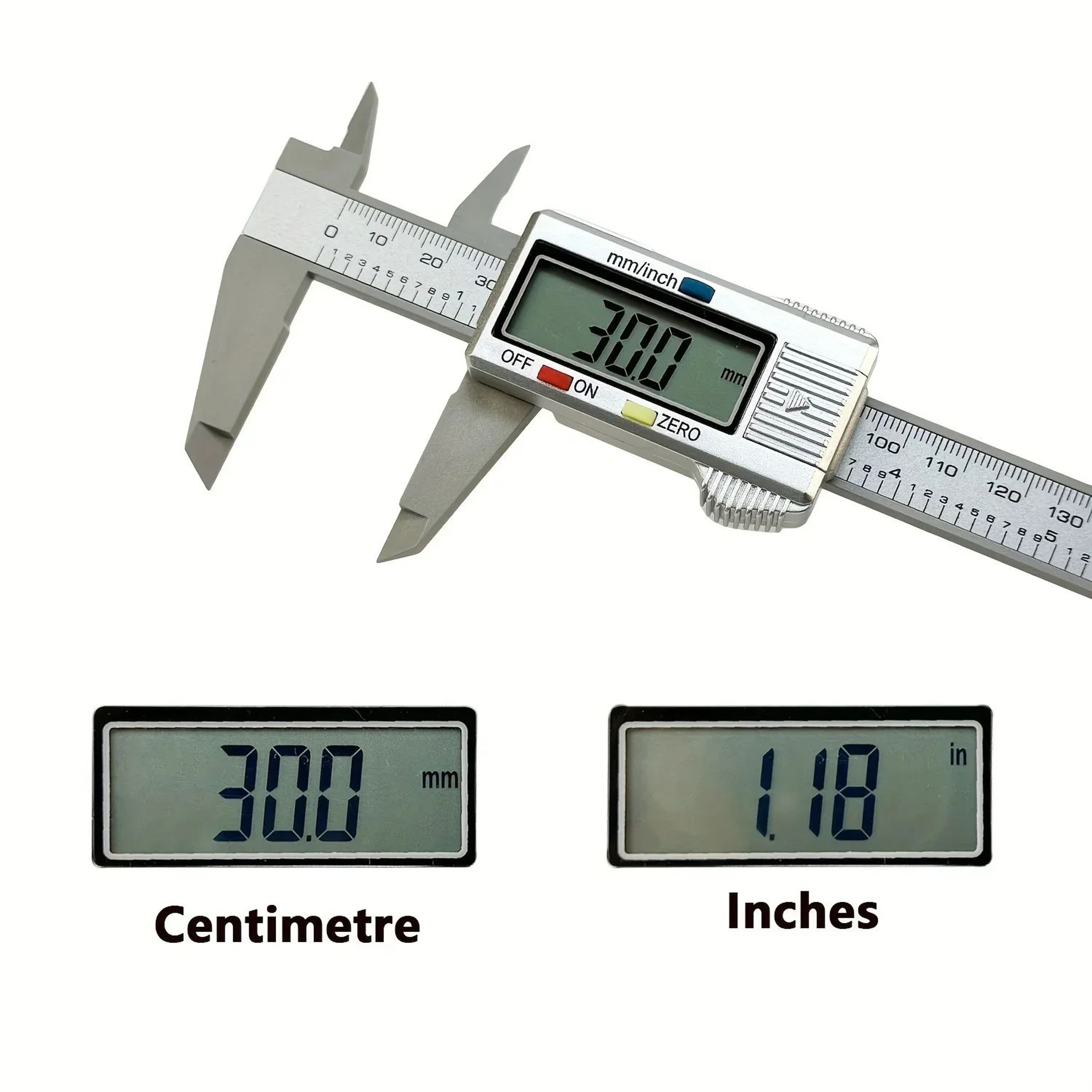 Digital Vernier Caliper 6 Inches  LCD Electronic Carbon Fiber Measuring Gauge For Depth Height  Mic 3