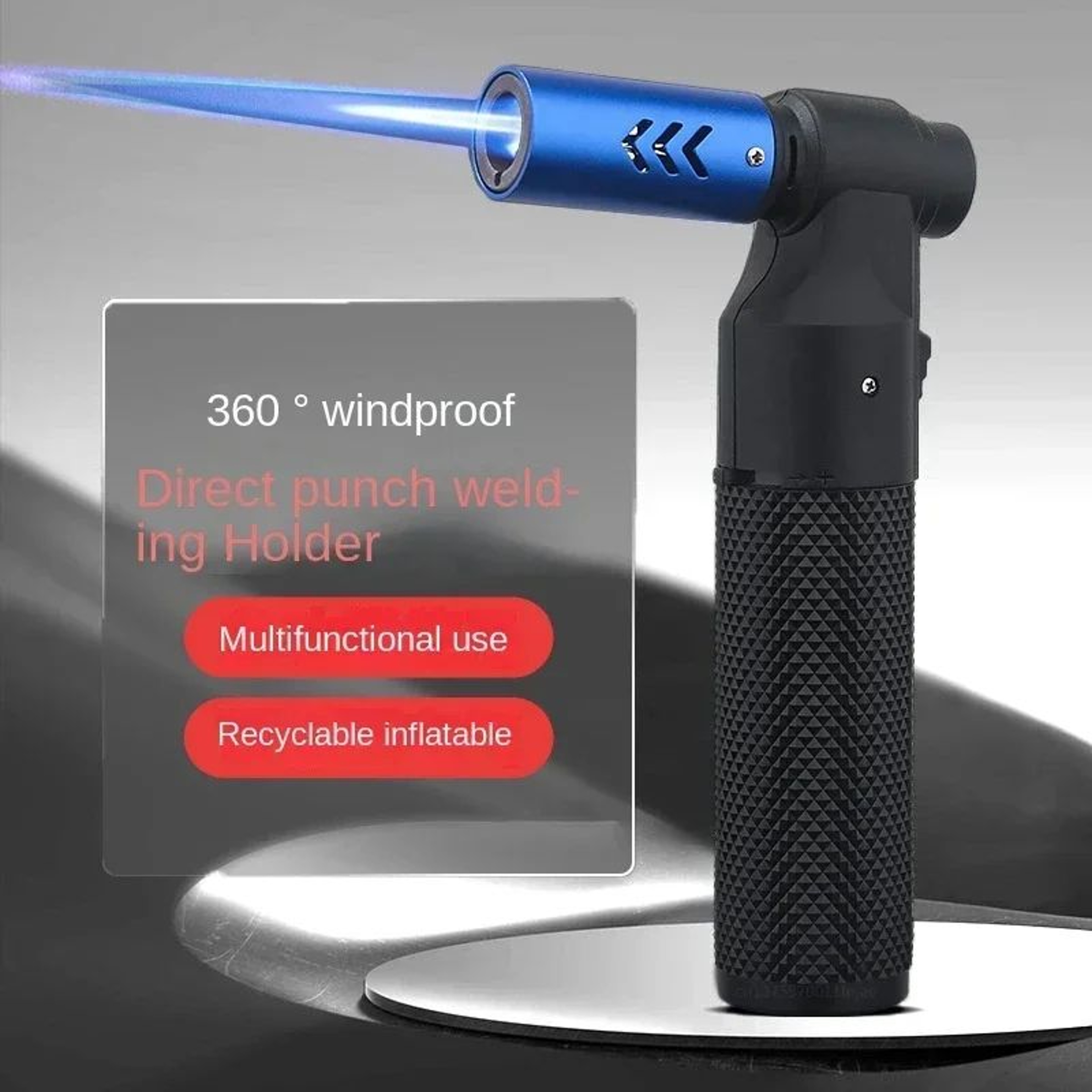 HONEST Windproof Jet Flame Butane Lighter  Metal Torch For Cigars BBQ Kitchen Outdoor Camping  Jewe 1