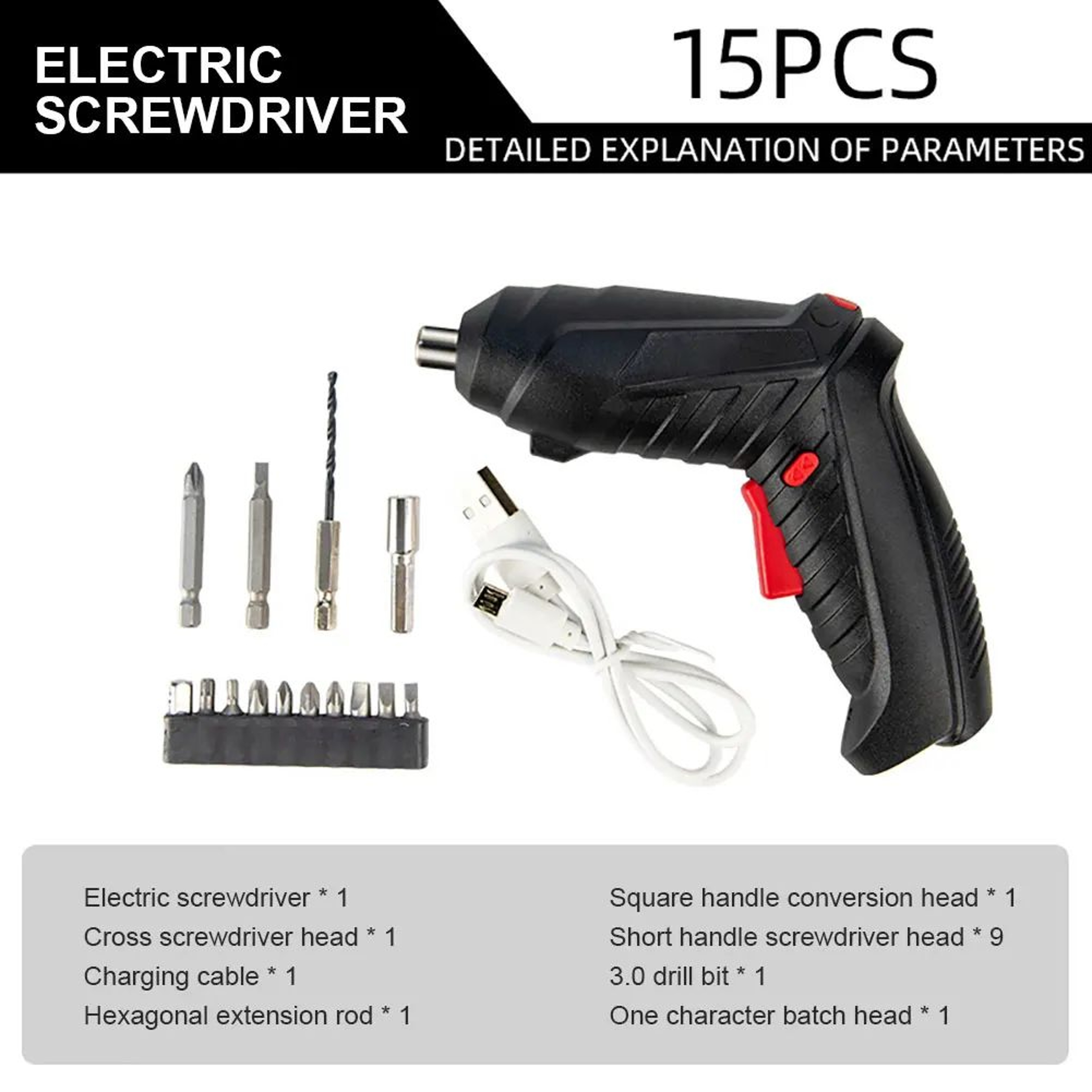 36V Cordless Electric Screwdriver Set  Rechargeable Rotatable Mini Drill Driver For Home Repairs  D 9