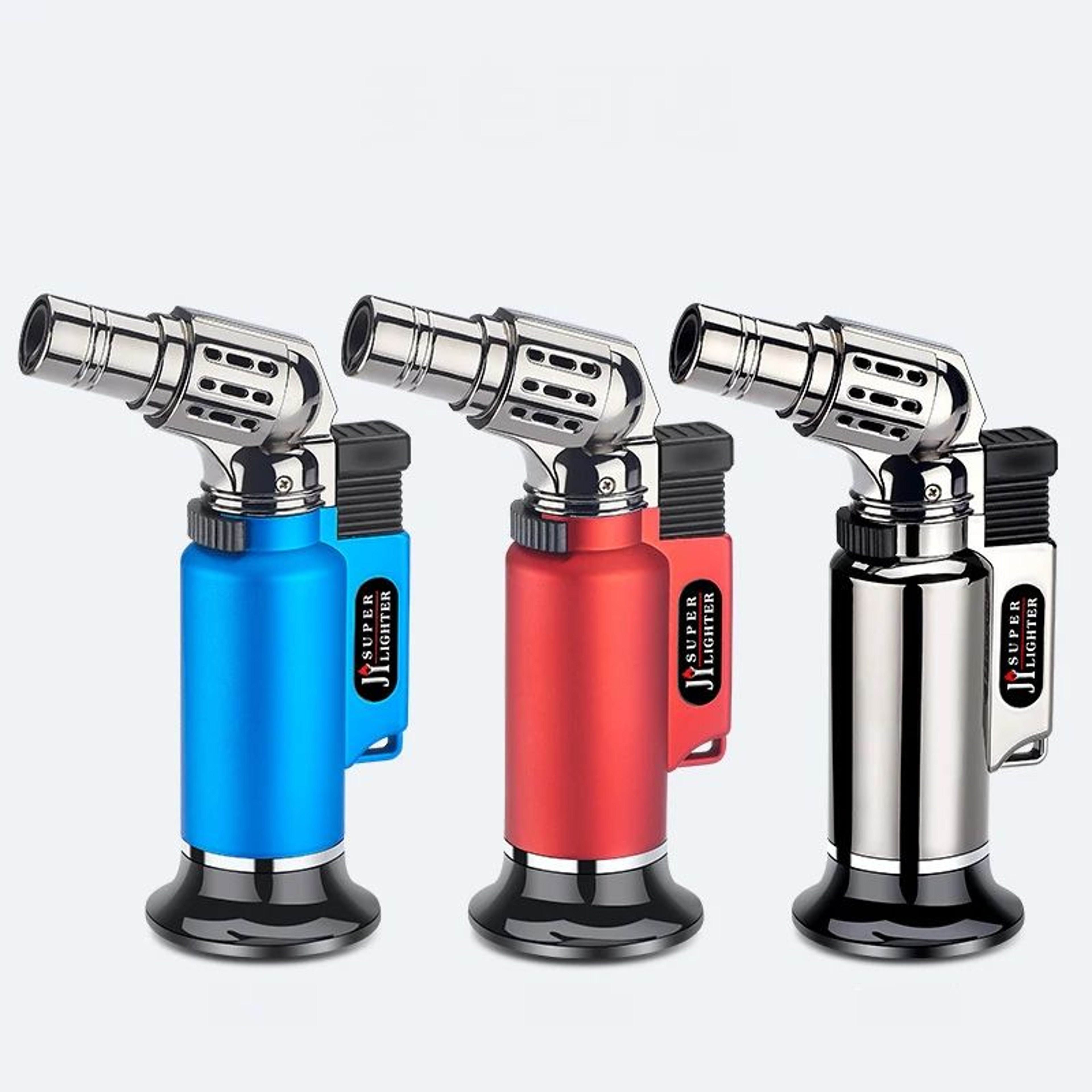 Windproof Turbo Jet Flame Lighter Metal Refillable Torch For Cooking Smoking Welding  Outdoor Use   2