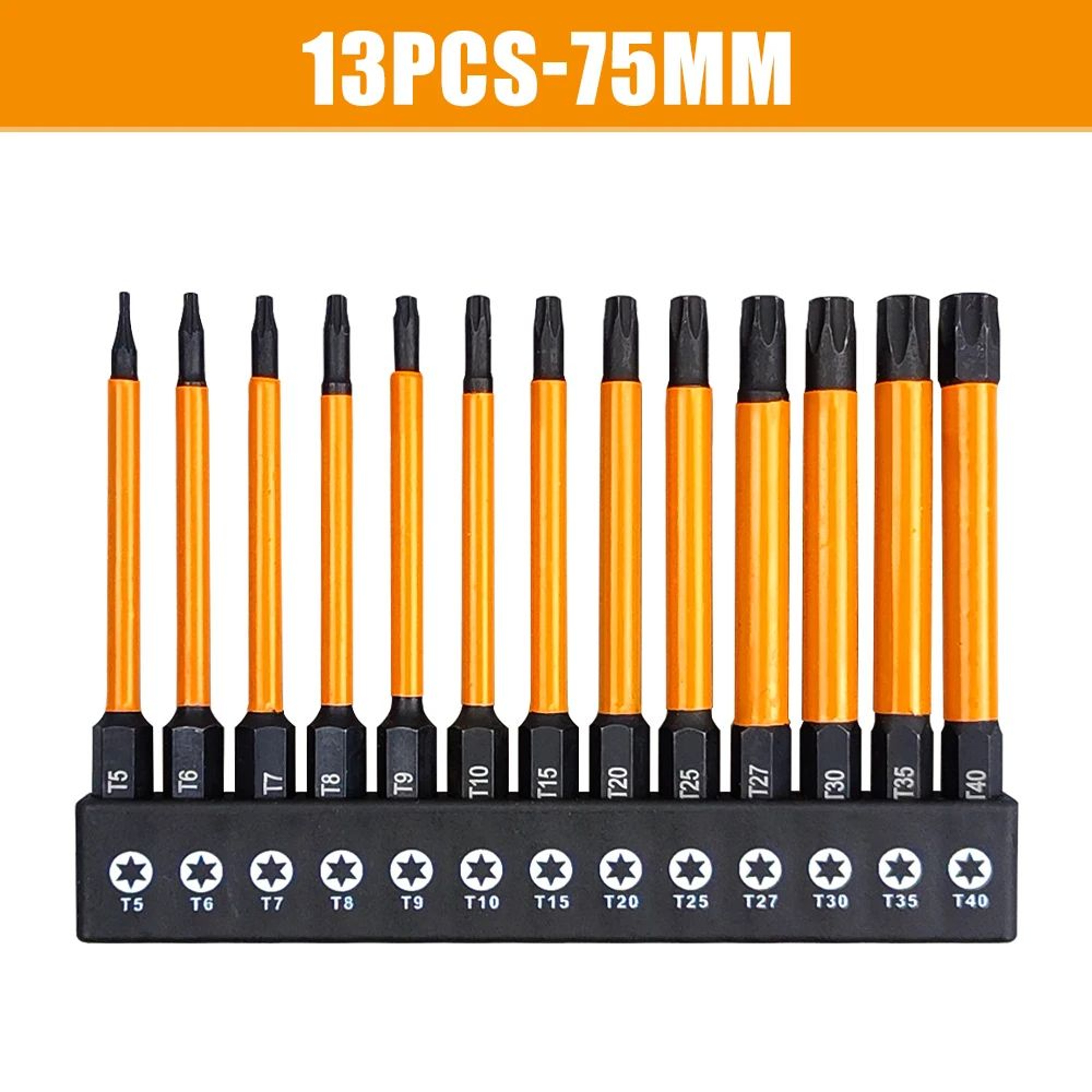14 Pcs Impact Torx Bit Set T5T40 With Handle  295394591 Inches Star Bits For Automotive DIY  Heavy  6